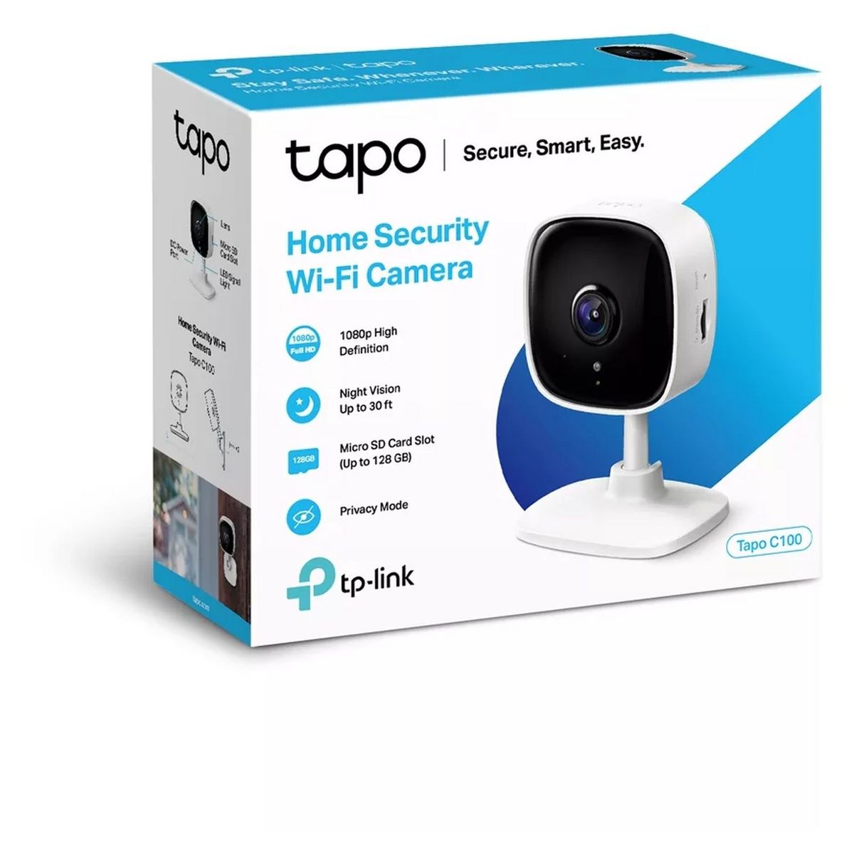 TAPO Caméra TP-Link C100 - Blanc et Noir