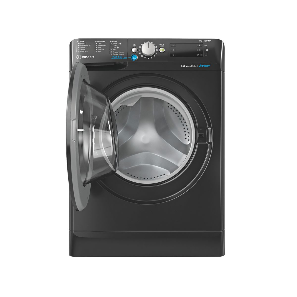 INDESIT Lave linge hublot BWE91284XKFRN, 9 kg, 1200 T/min
