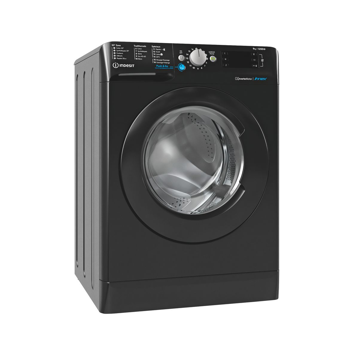 INDESIT Lave linge hublot BWE91284XKFRN, 9 kg, 1200 T/min