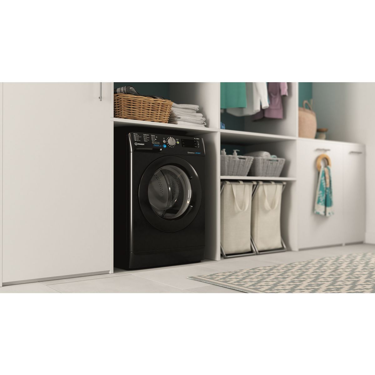 INDESIT Lave linge hublot BWE91284XKFRN, 9 kg, 1200 T/min
