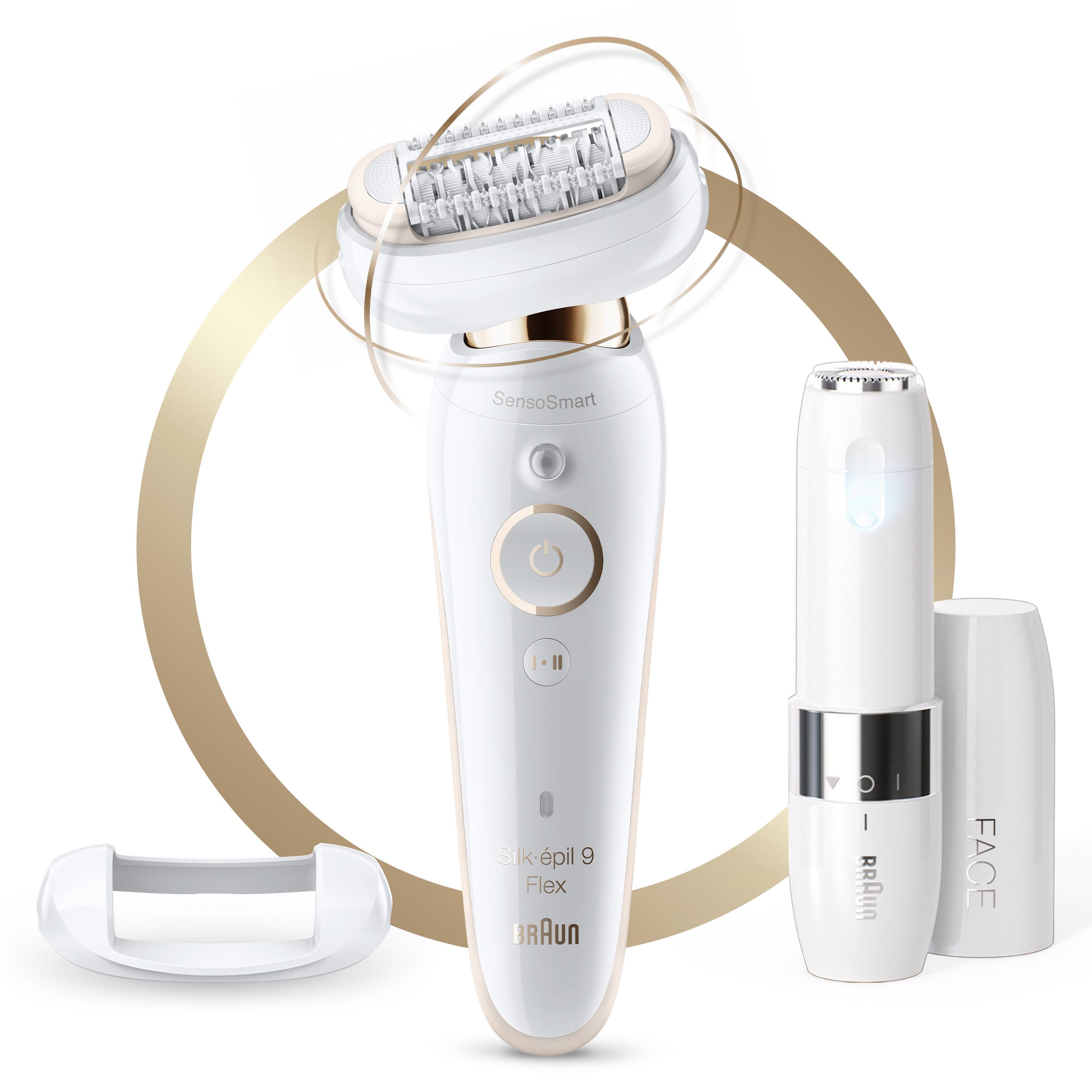 Voir la diapositive 4 : BRAUN Épilateur électrique SES 9005 3D - Blanc