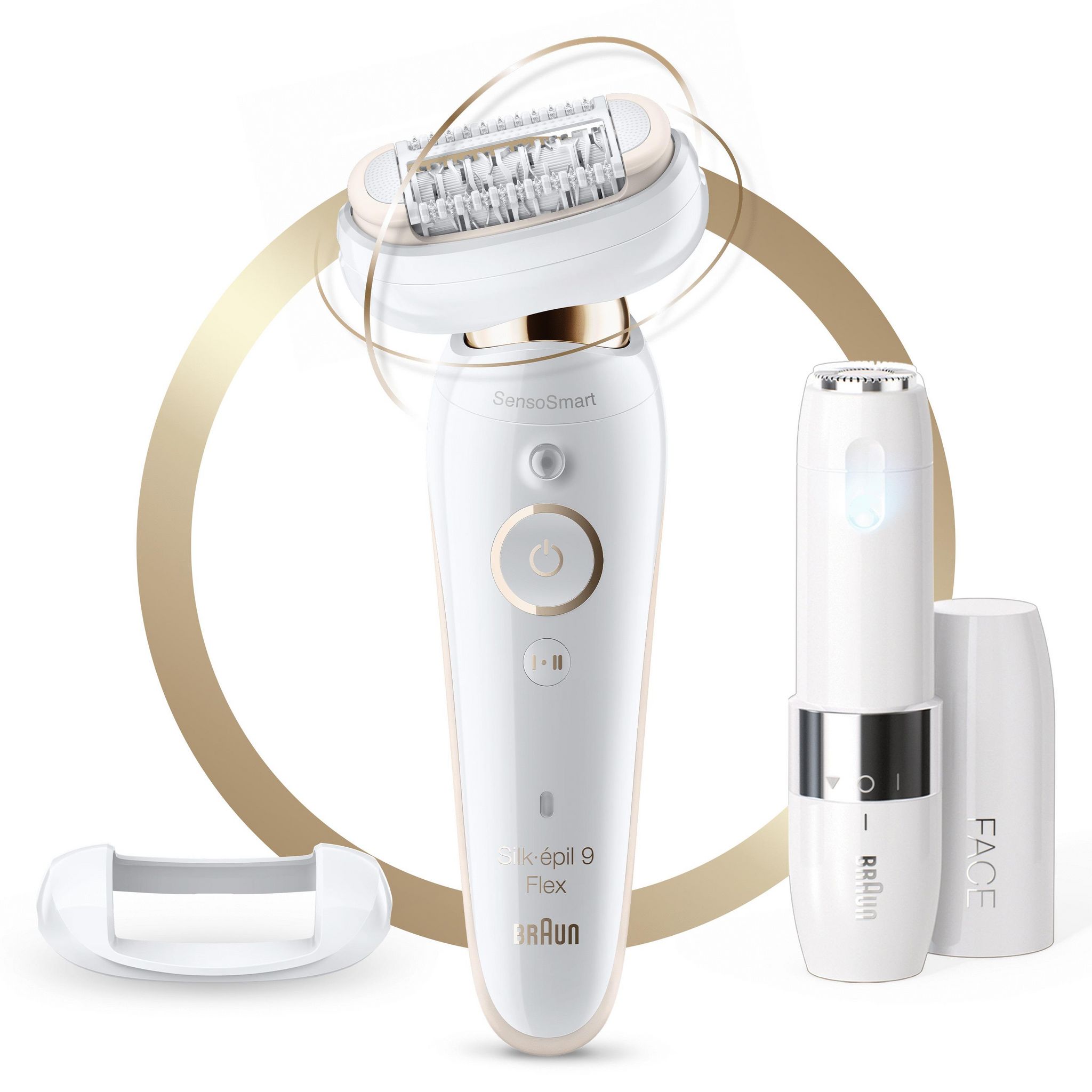 Voir la diapositive 4 : BRAUN Épilateur électrique SES 9005 3D - Blanc