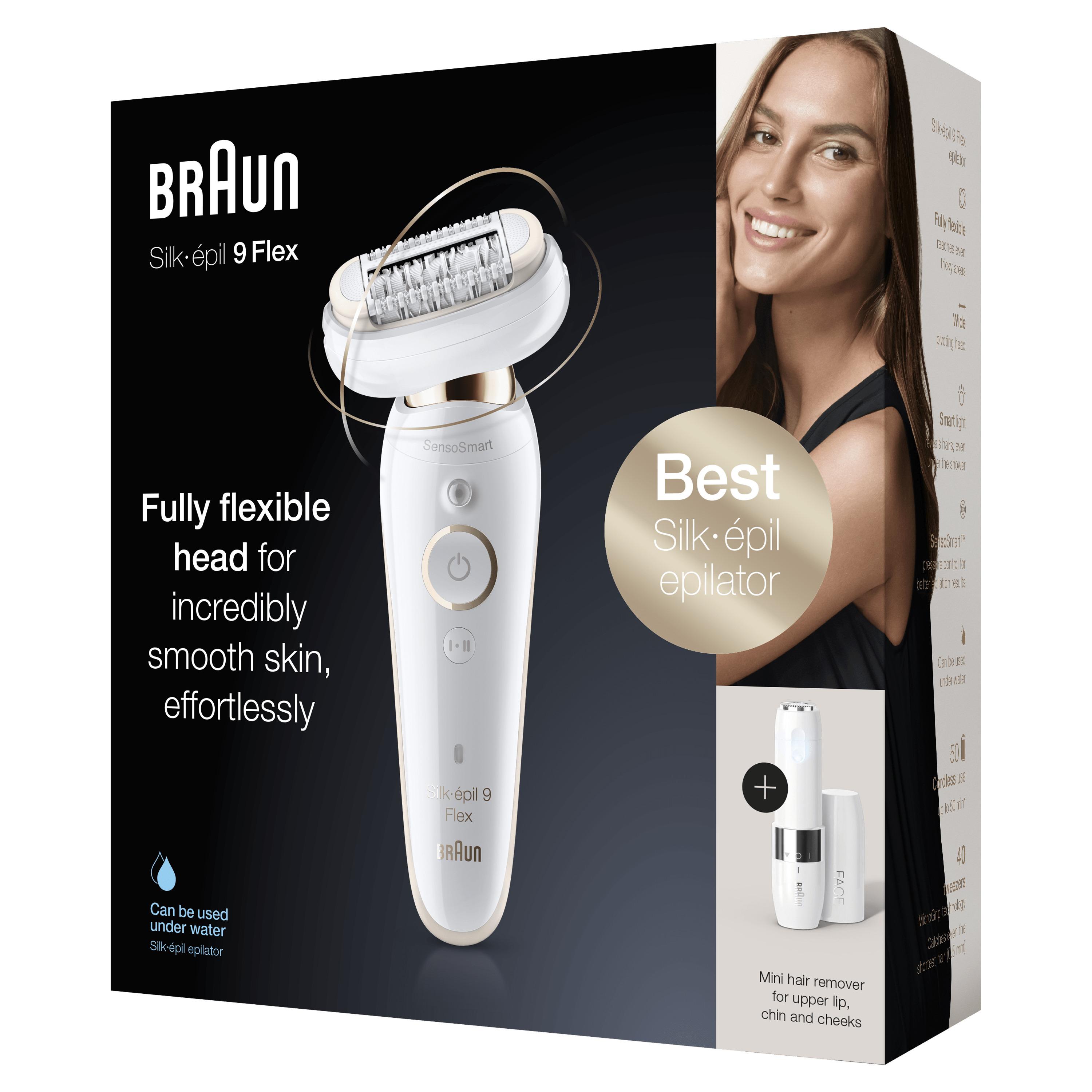 Voir la diapositive 9 : BRAUN Épilateur électrique SES 9005 3D - Blanc