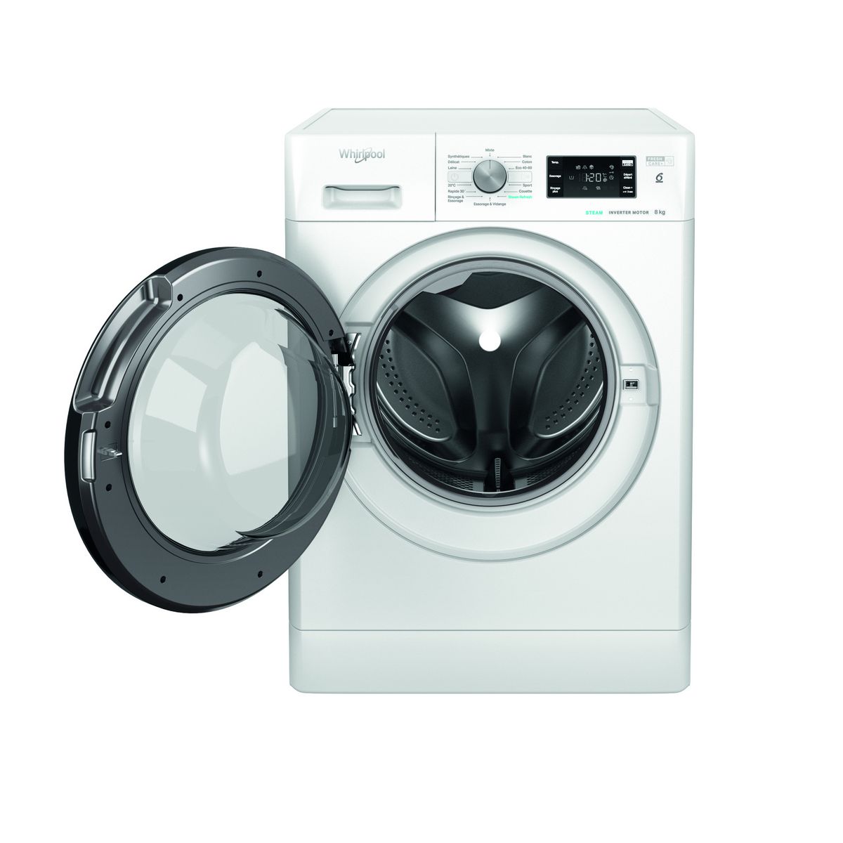 WHIRLPOOL Lave linge hublot FFB8469BVFR, 8 kg, 1400 T/min