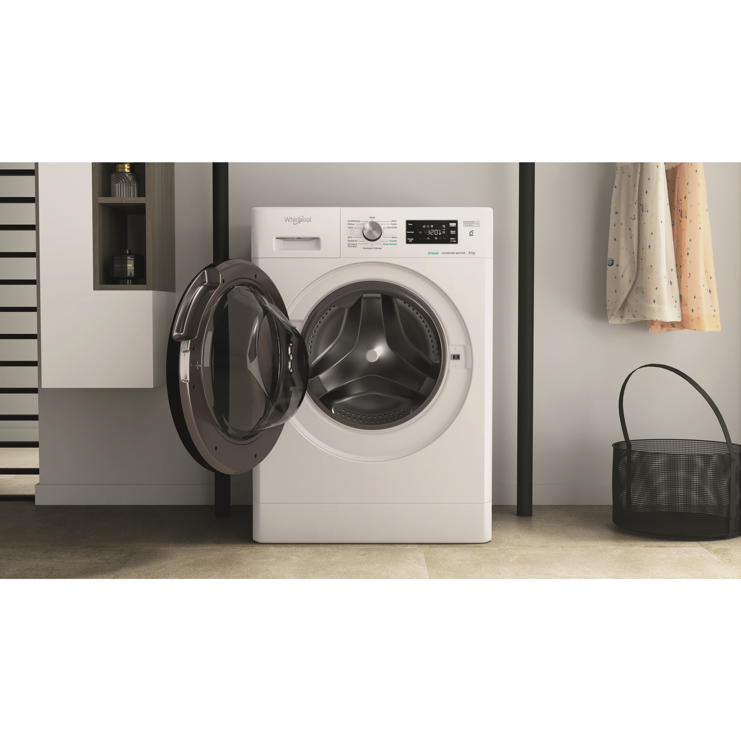 Voir la diapositive 9 : WHIRLPOOL Lave linge hublot FFB8469BVFR, 8 kg, 1400 T/min
