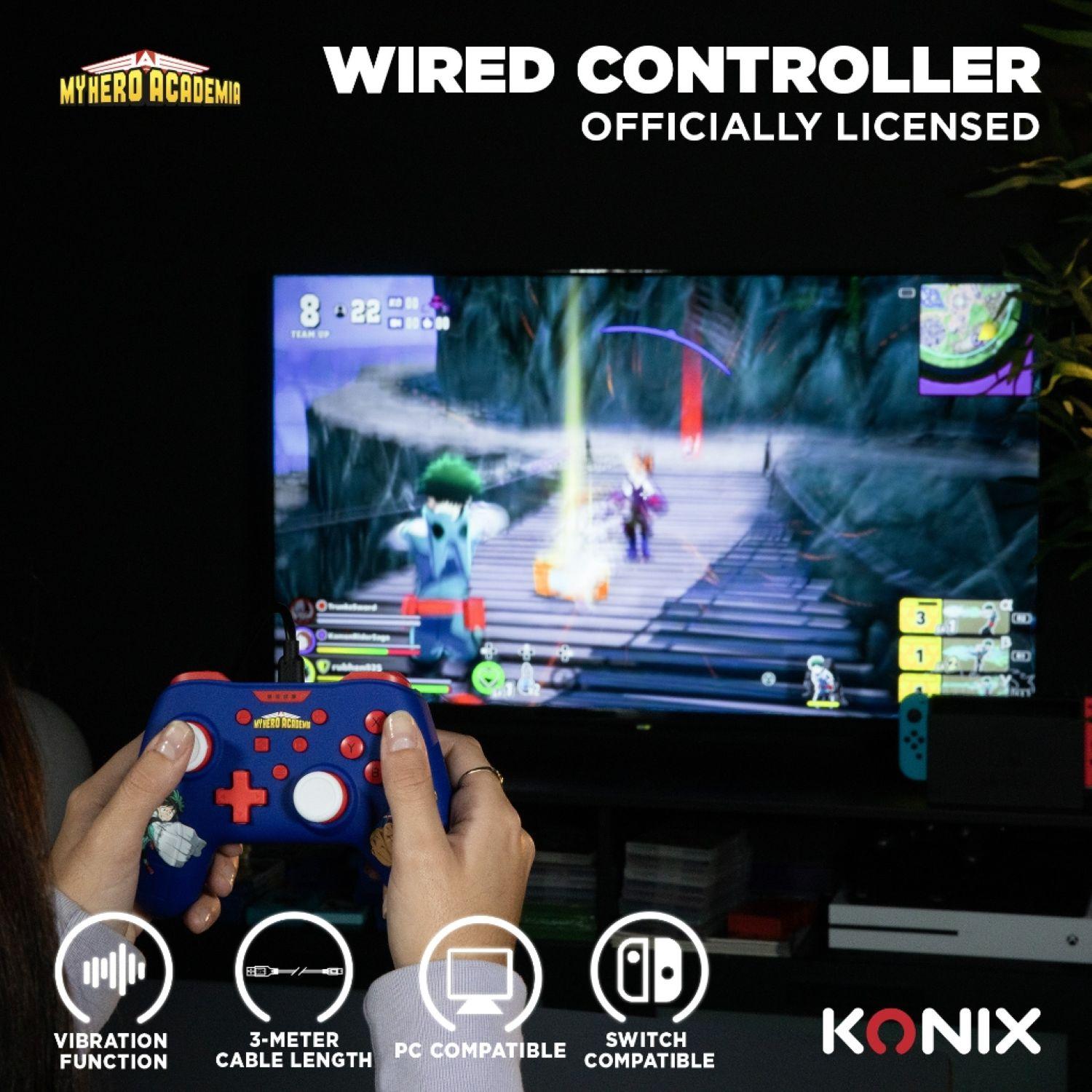 Voir la diapositive 5 : KONIX Manette Filaire My Hero Academia - Bleu pour Nintendo Switch
