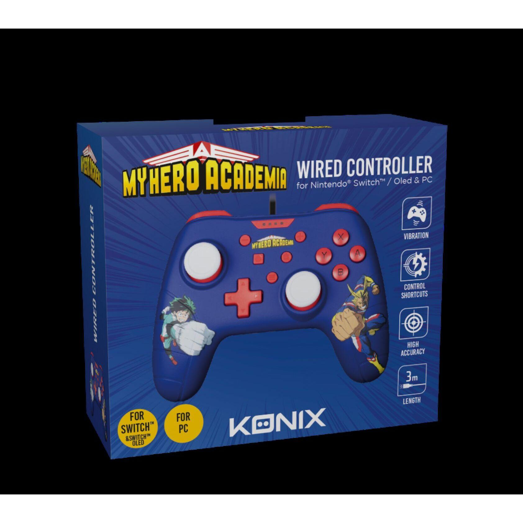 Voir la diapositive 6 : KONIX Manette Filaire My Hero Academia - Bleu pour Nintendo Switch
