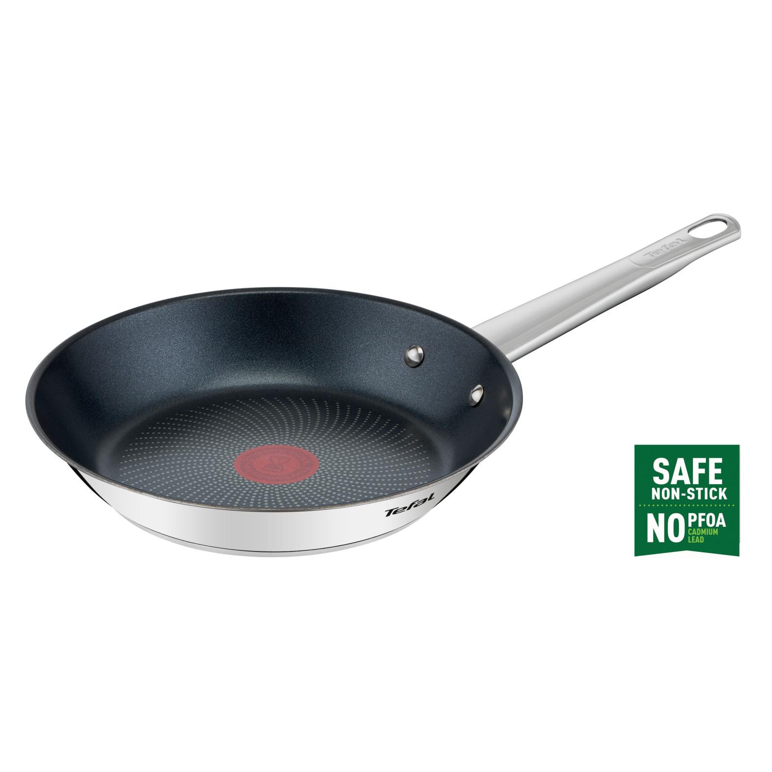 TEFAL Poêle induction COOK EAT inox revêtu 24 cm