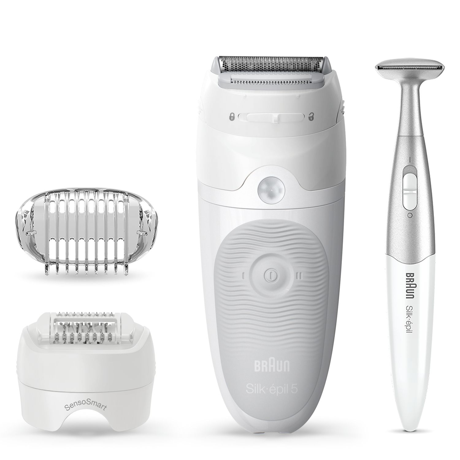 Voir la diapositive 4 : BRAUN Épilateur électrique SES 5-805 - Blanc