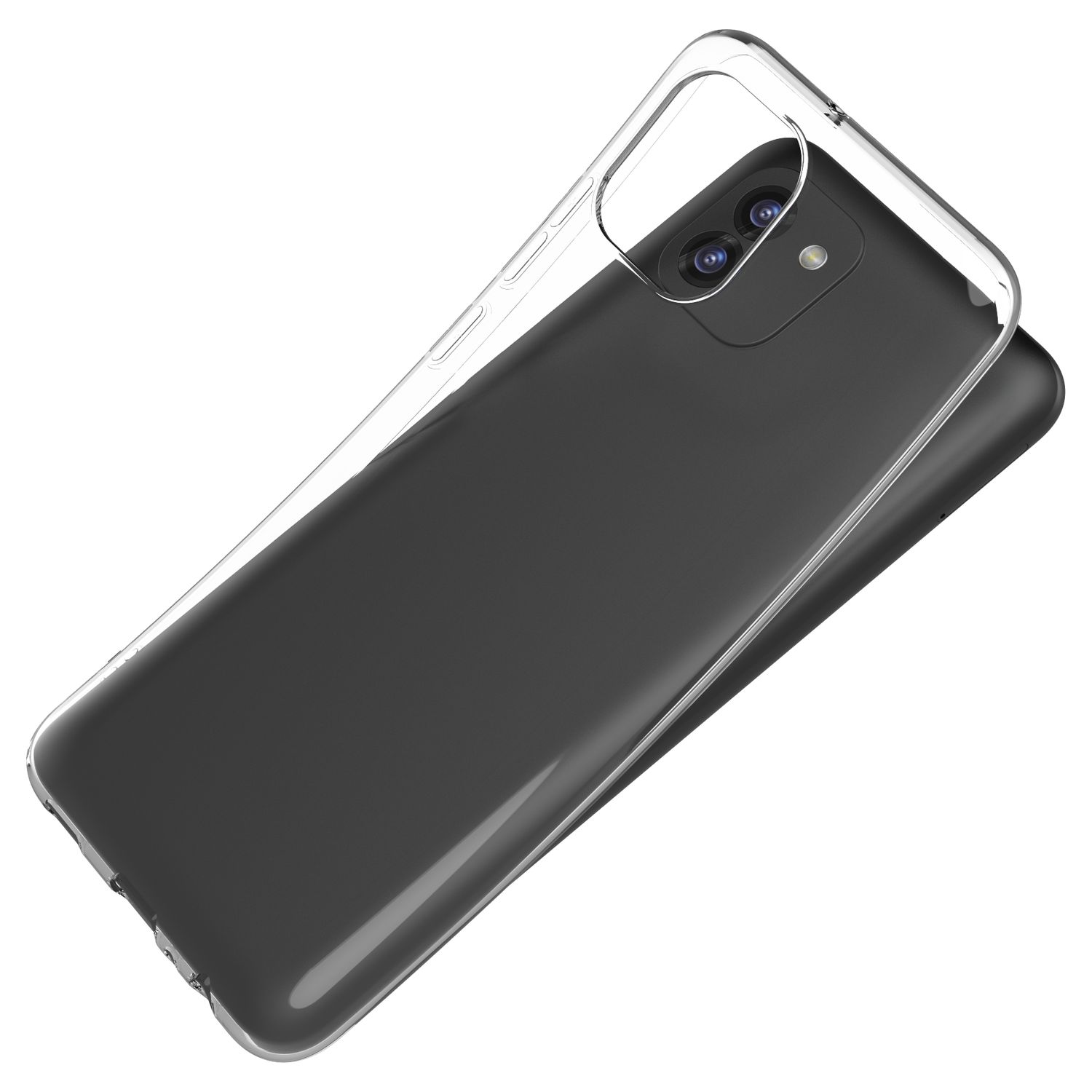 Voir la diapositive 2 : QILIVE Coque pour Samsung Galaxy A03/A03S - Transparent