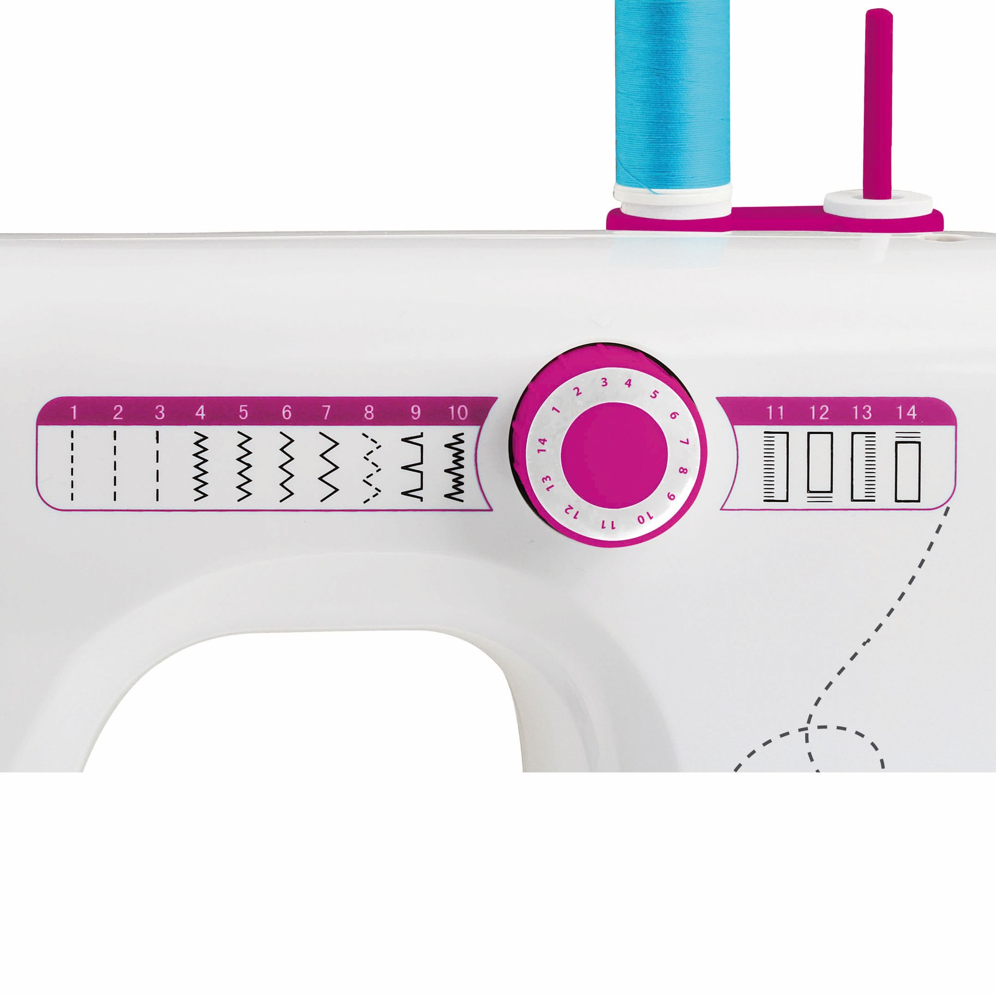 Voir la diapositive 3 : LIVOO Machine à coudre DOM343 - Blanc