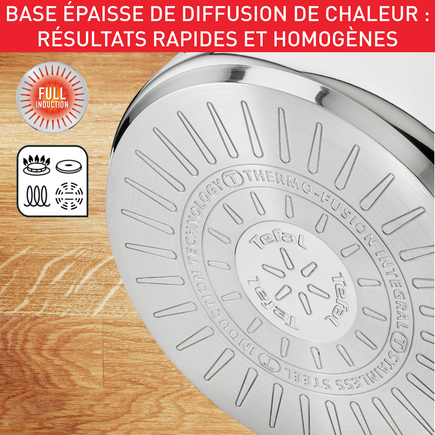 Voir la diapositive 6 : TEFAL Marmite 36 cm (20 L) tous feux dont induction avec couvercle INTUITION XL