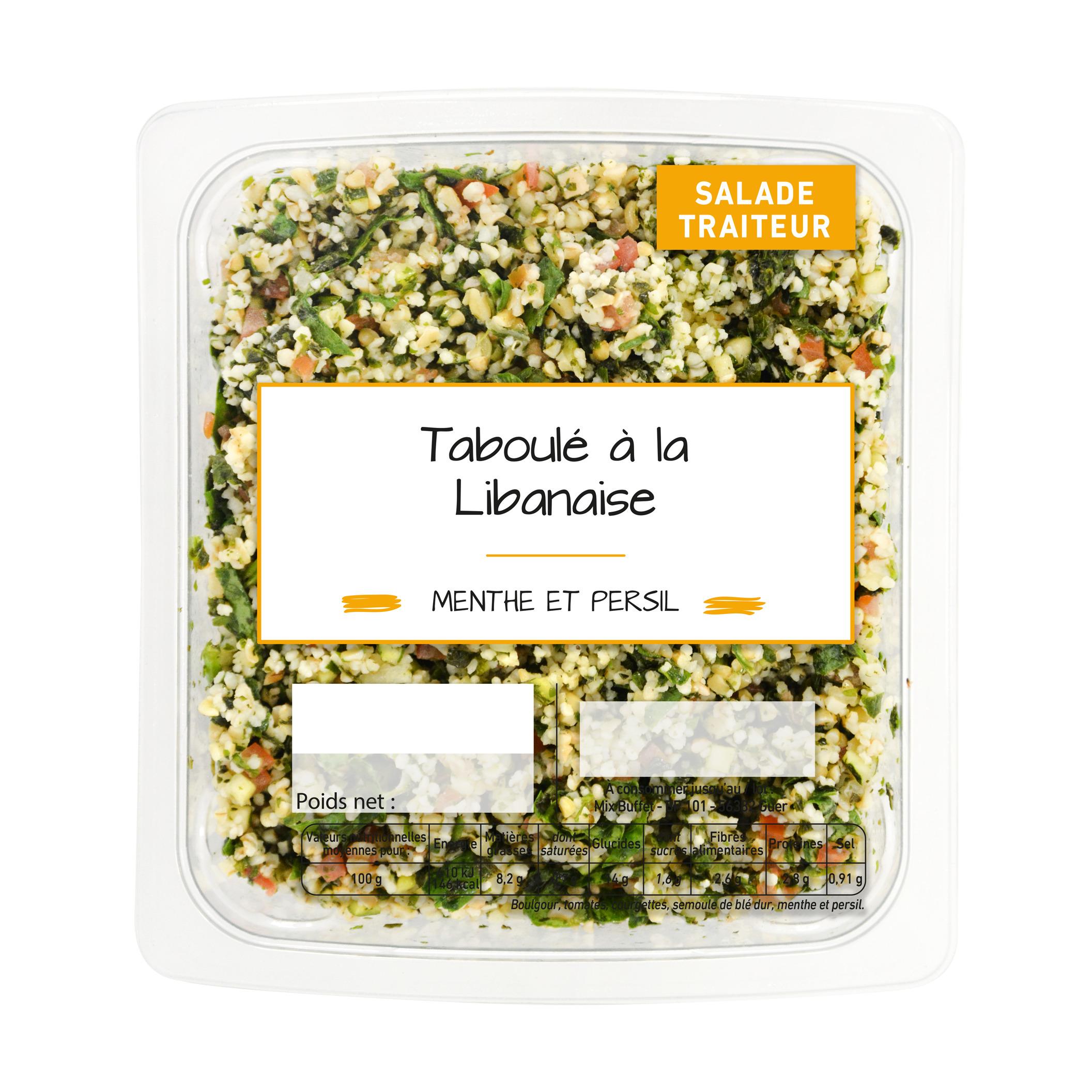 MIX BUFFET Taboulé à la libanaise menthe et persil 800g