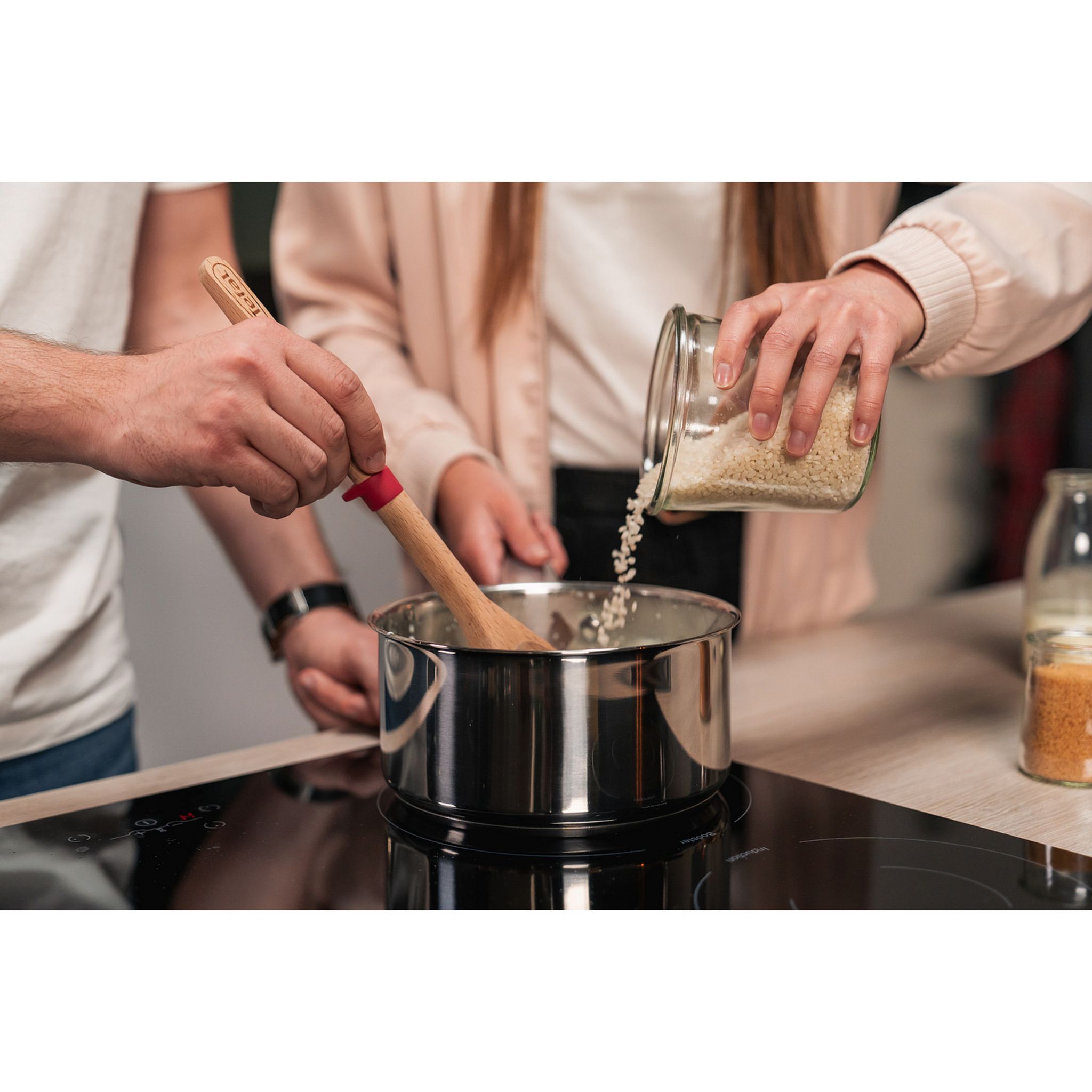 Voir la diapositive 3 : TEFAL Casseroles 18cm inox non revêtu tous feux dont induction COOK EAT