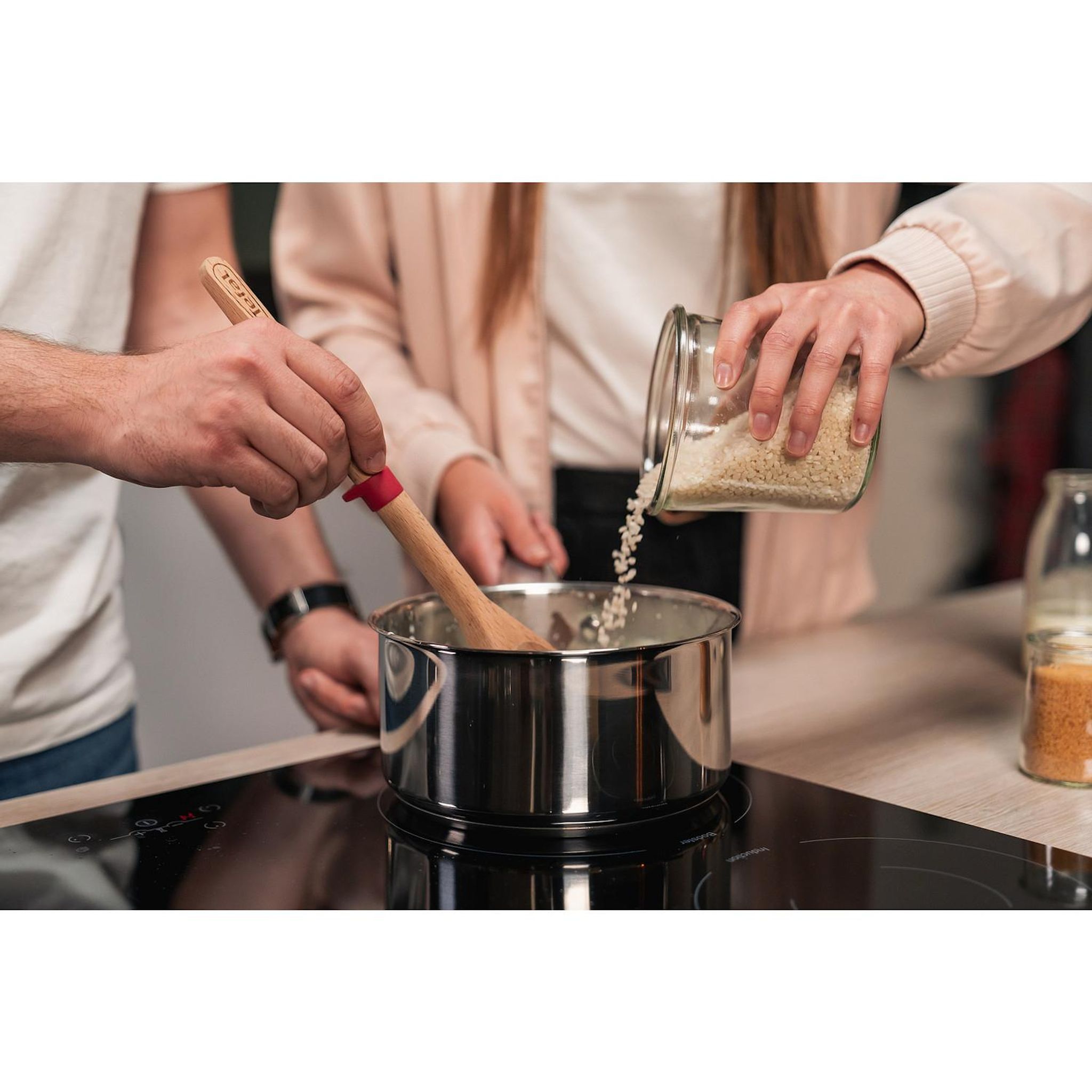 Voir la diapositive 4 : TEFAL Casserole 20 cm inox COOK EAT tous feux dont induction