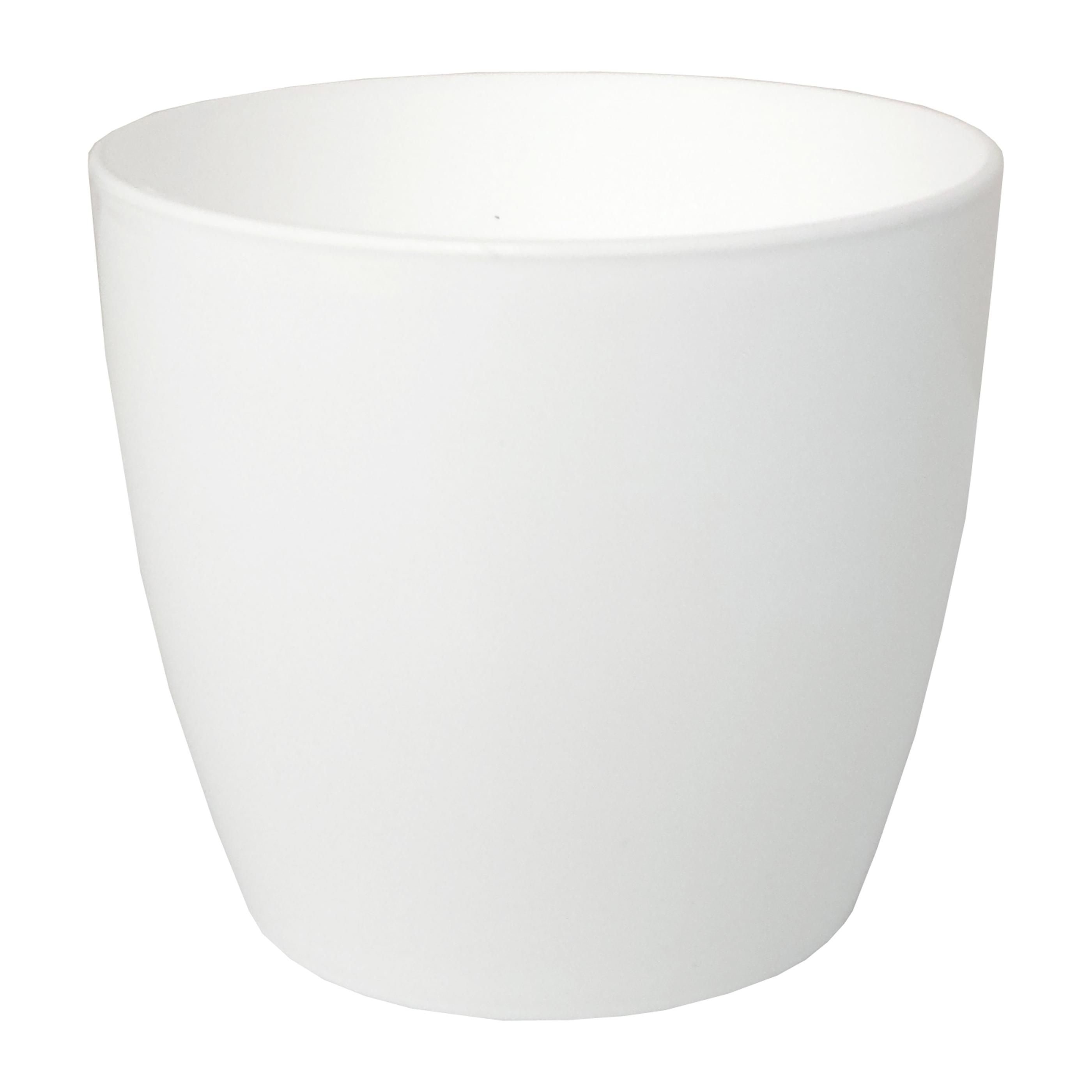 TELCOM Cache-pot rond Diam.18 cm - Blanc brilant