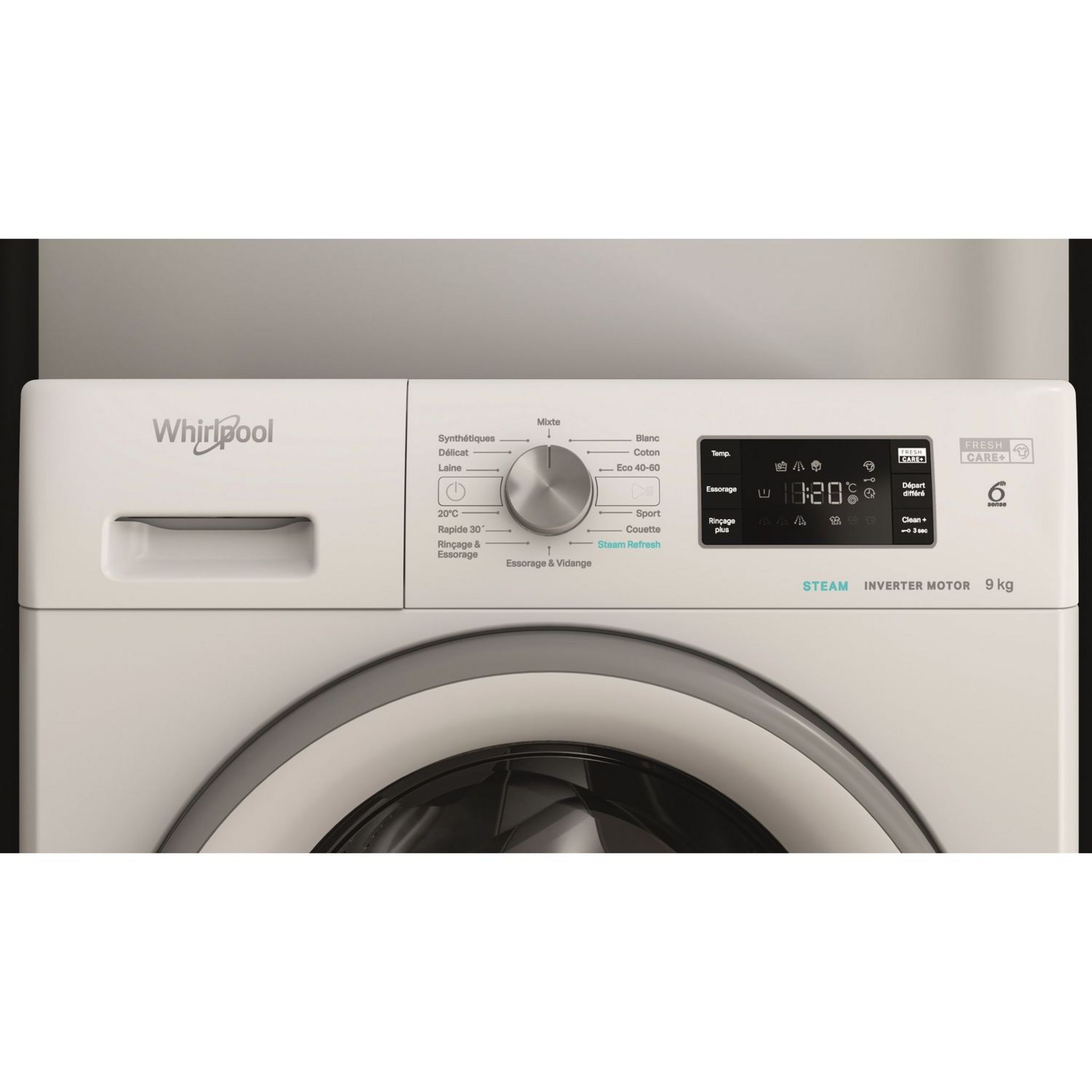 Voir la diapositive 8 : WHIRLPOOL Lave linge hublot FFBP9258SVFR, 9 kg, 1200 T/min