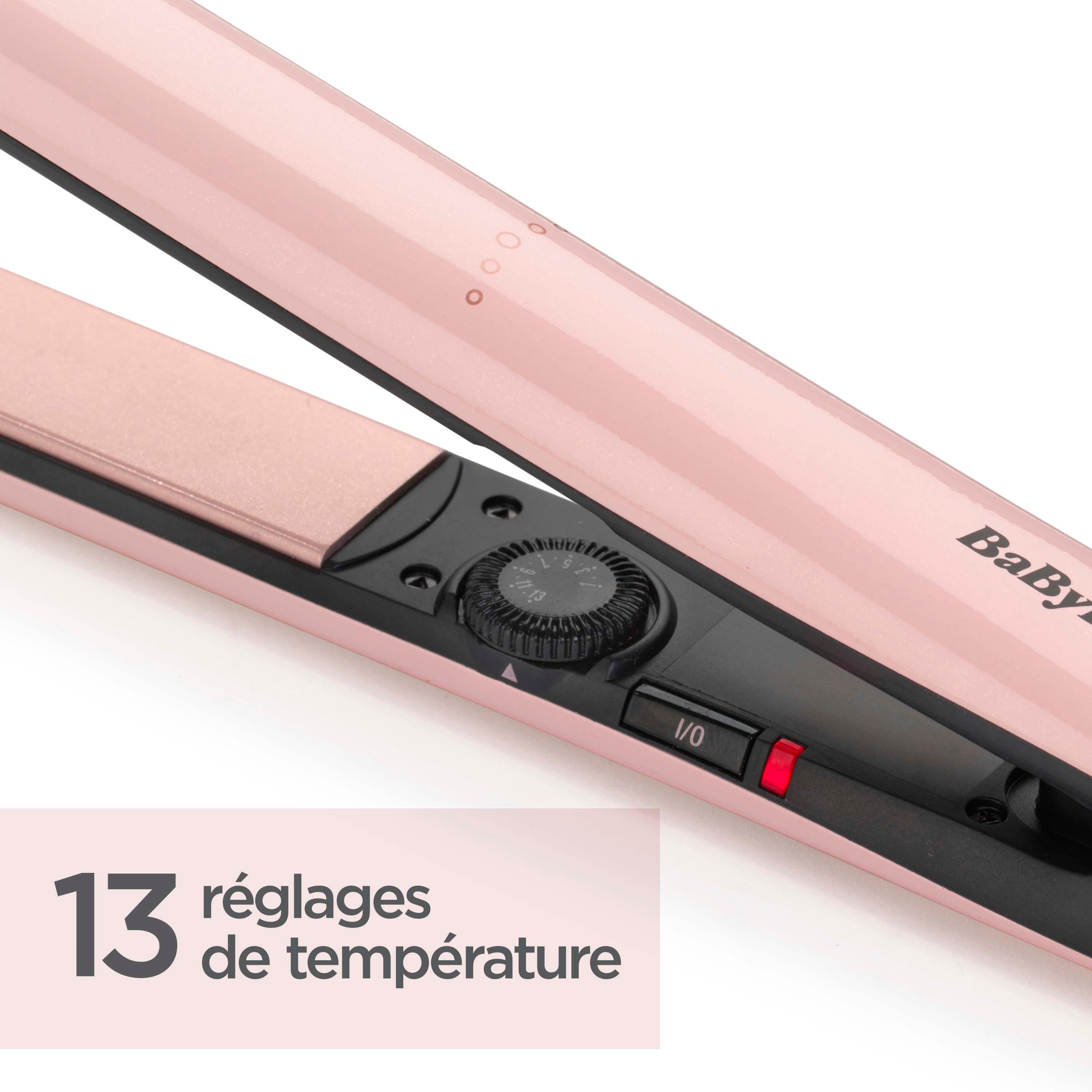 Voir la diapositive 8 : BABYLISS Lisseur céramique 2498PRE - Rose