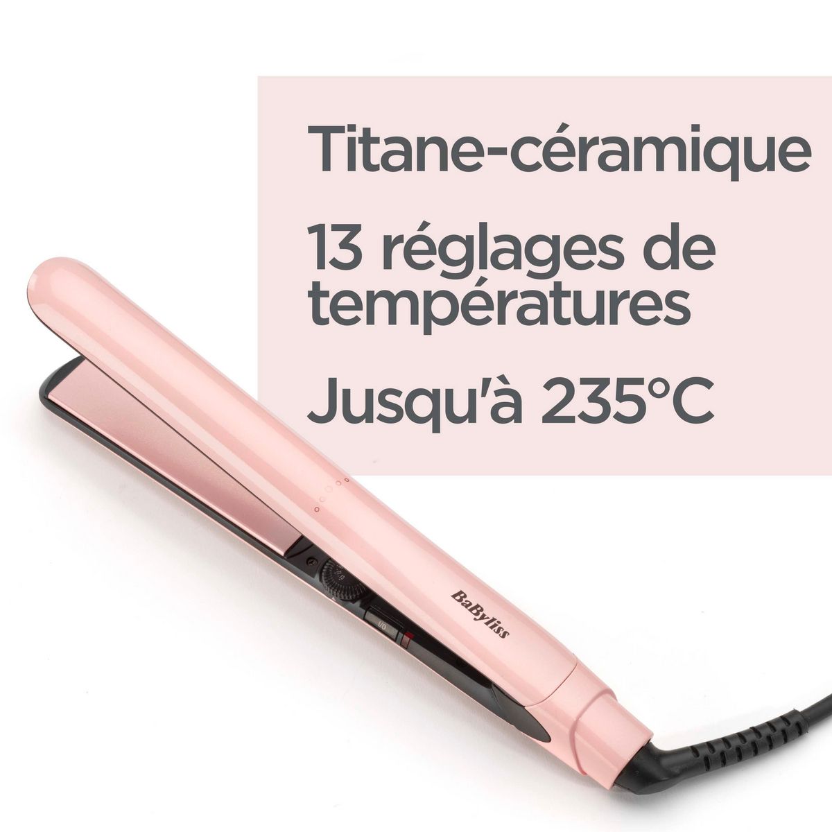 BABYLISS Lisseur céramique 2498PRE - Rose