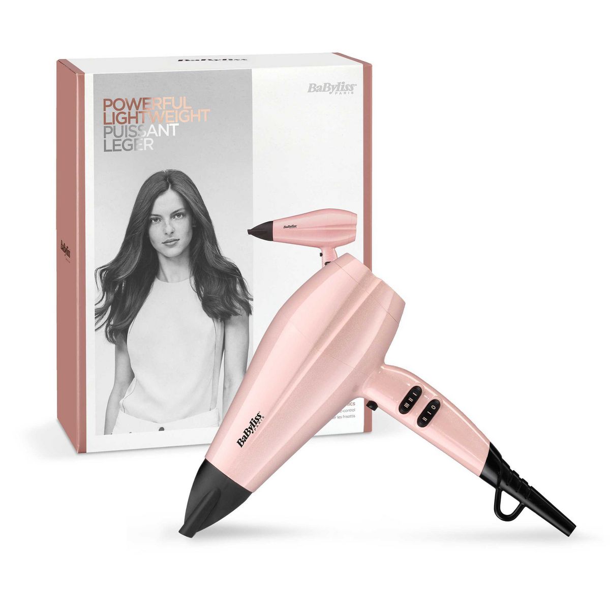 BABYLISS Sèche cheveux fonction ionique 5337PRE - Rose