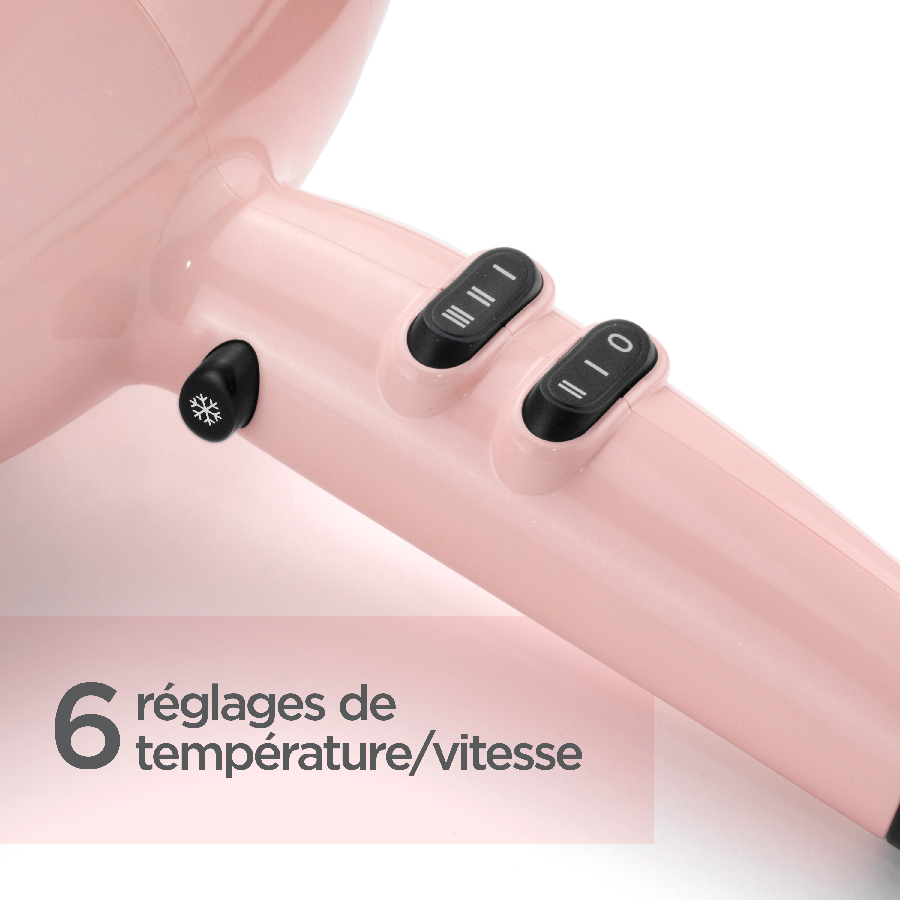 Voir la diapositive 6 : BABYLISS Sèche cheveux fonction ionique 5337PRE - Rose