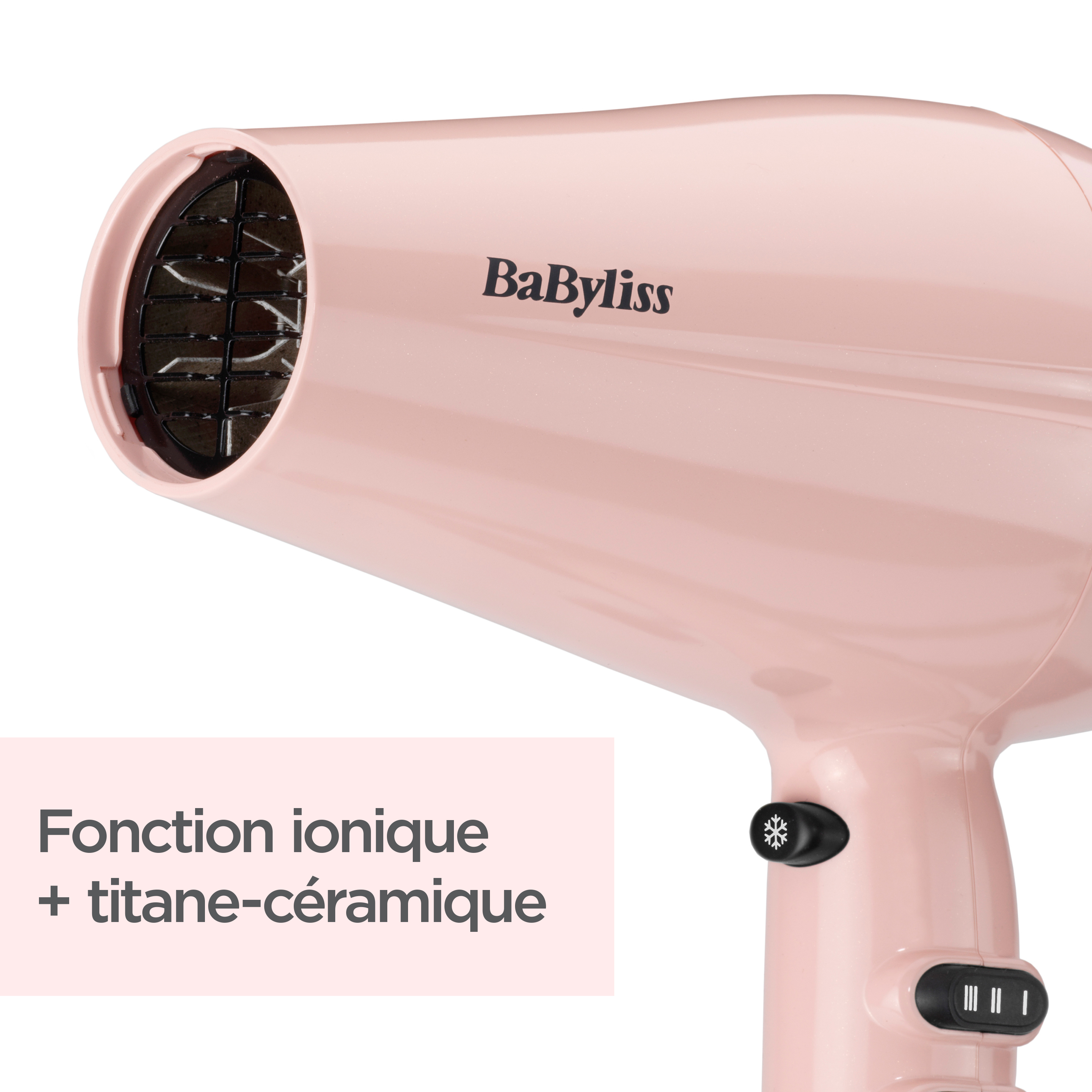 Voir la diapositive 8 : BABYLISS Sèche cheveux fonction ionique 5337PRE - Rose