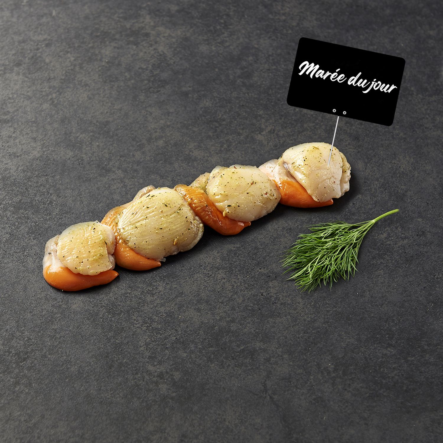 LA MARÉE DU JOUR Noix de St Jacques mariné thym et citron 4 pièces 180g