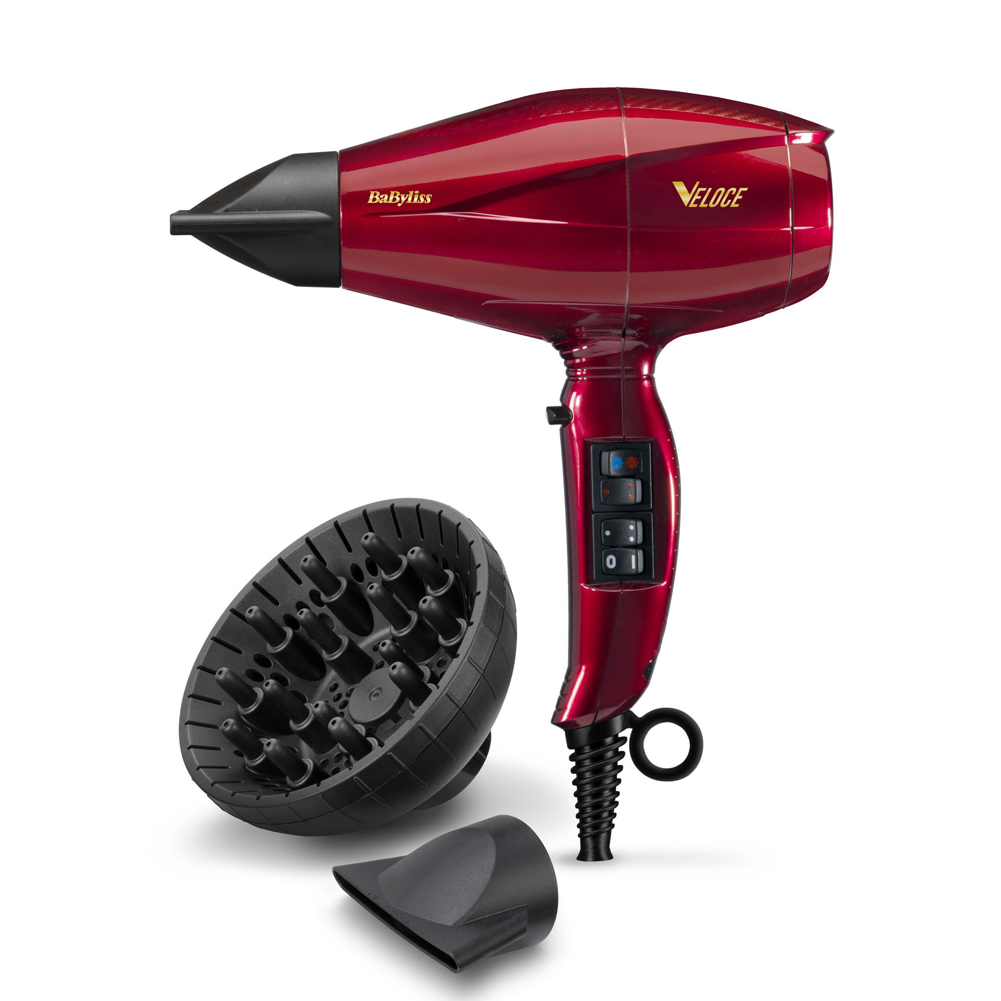 Voir la diapositive 3 : BABYLISS Sèche cheveux avec diffuseur fonction ionique 6750DE - Noir