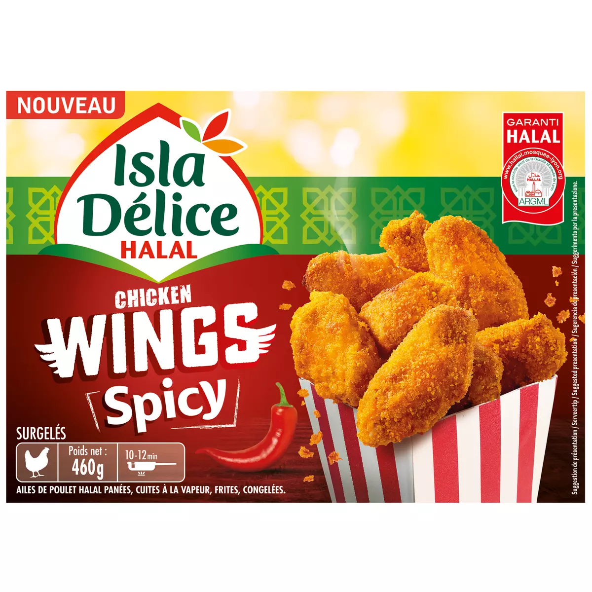 ISLA DELICE Chicken wings spicy halal 460g