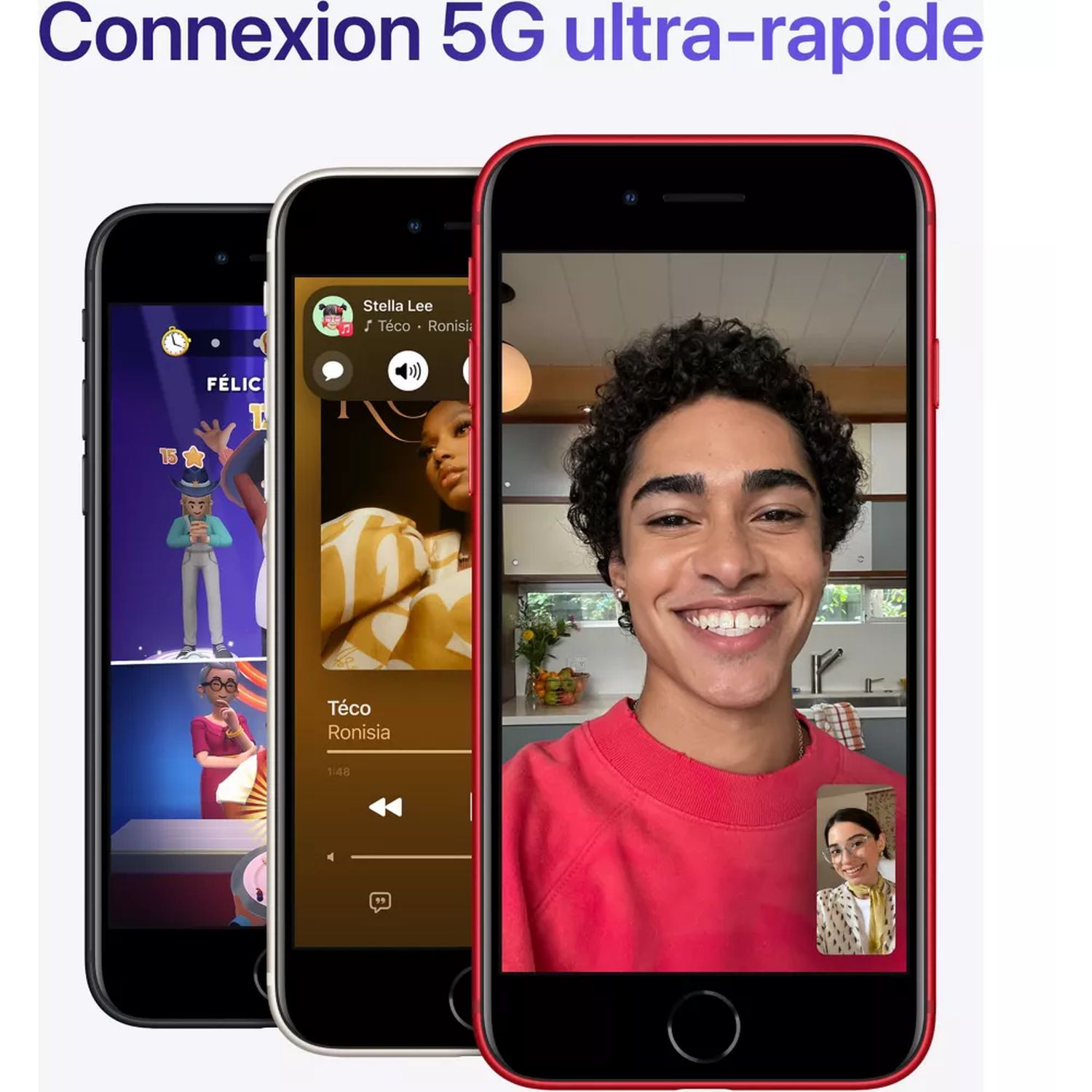 Voir la diapositive 2 : APPLE iPhone SE 2022 - 64GO - Lumière Stellaire
