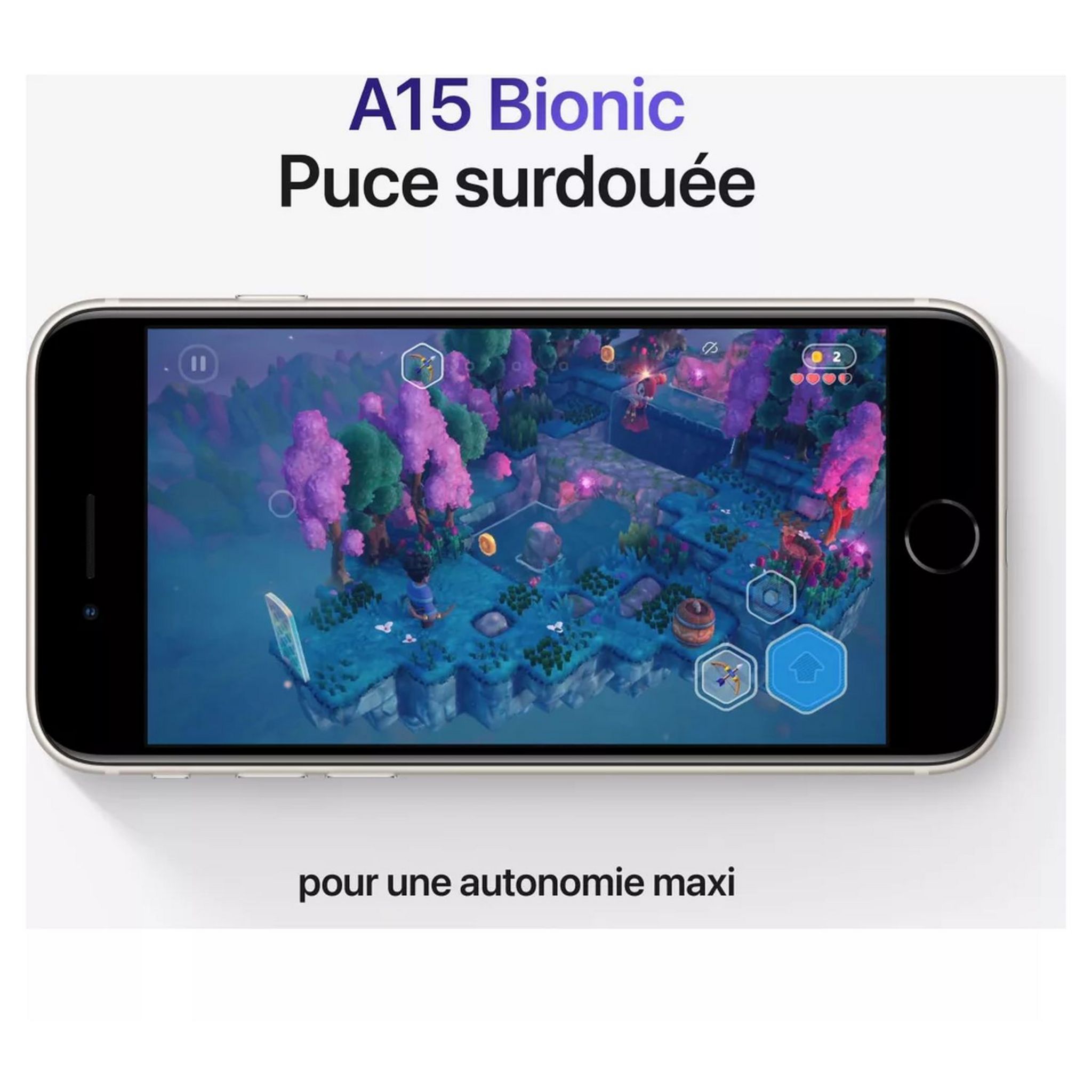 Voir la diapositive 4 : APPLE iPhone SE 2022 - 64GO - Lumière Stellaire