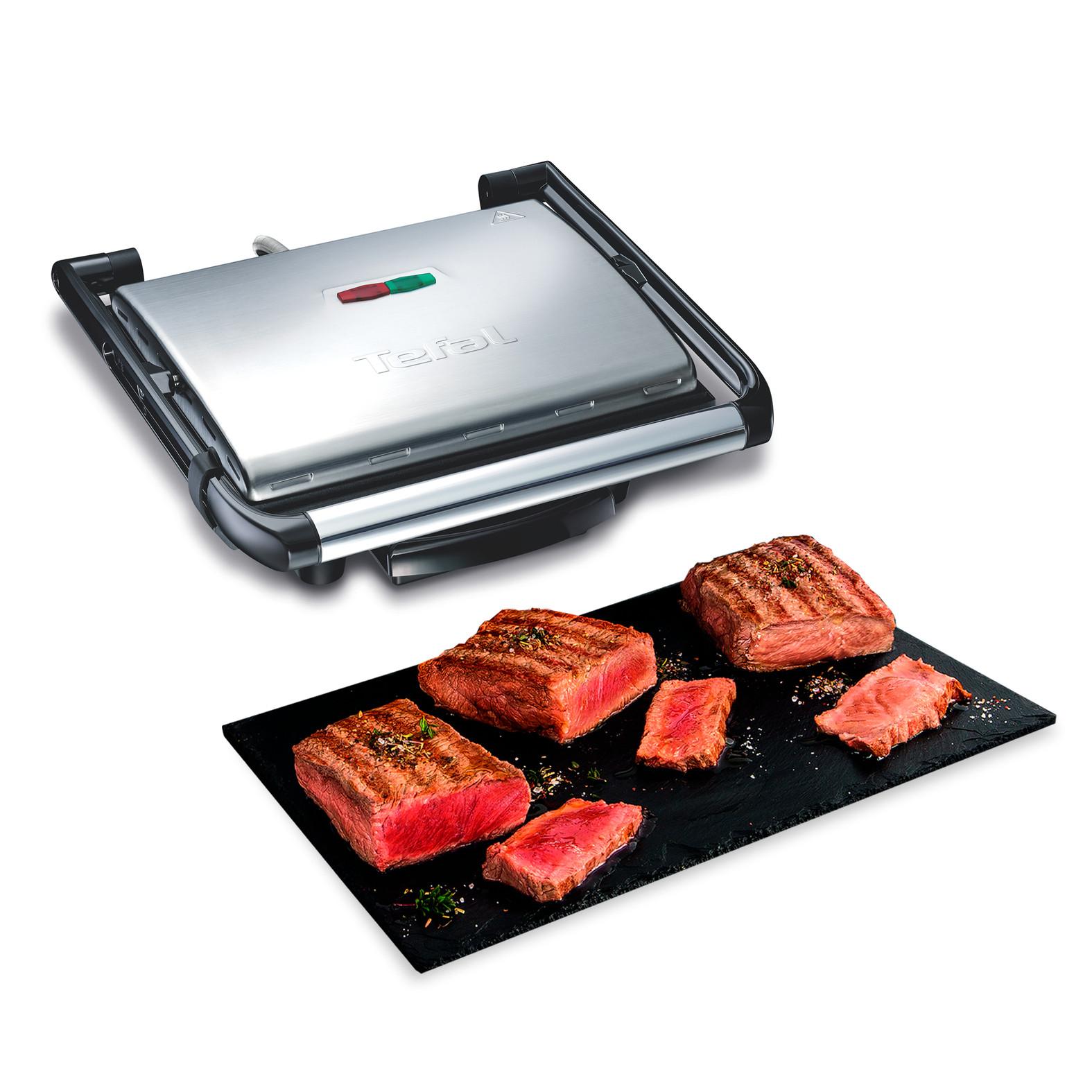Voir la diapositive 2 : TEFAL Grill viande GC241D12 - Inox