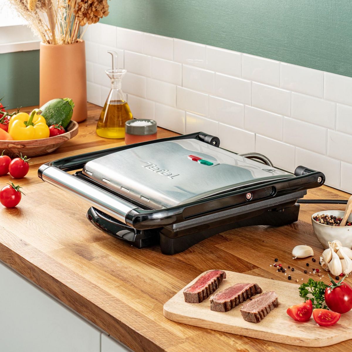 TEFAL Grill viande GC241D12 - Inox