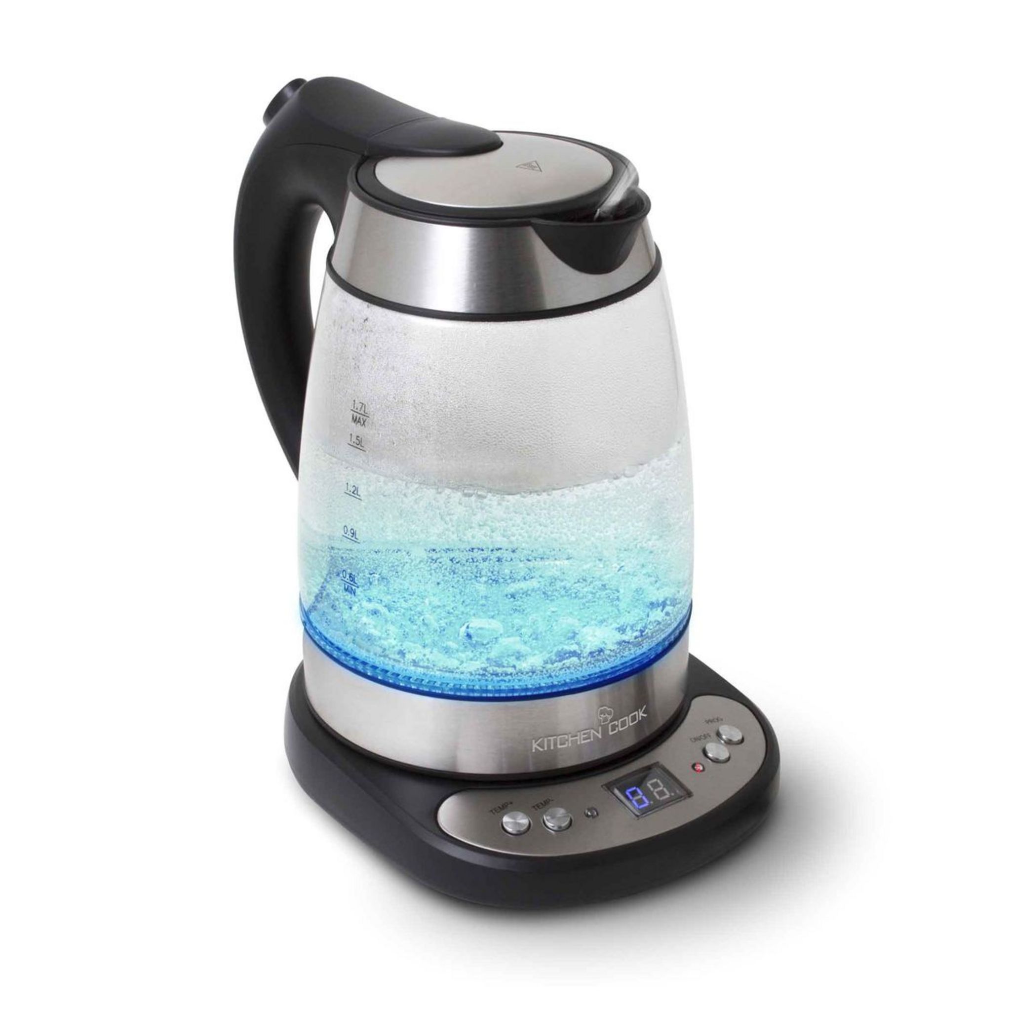 Voir la diapositive 7 : KITCHENCOOK Bouilloire électrique TEATIME température réglable - Verre