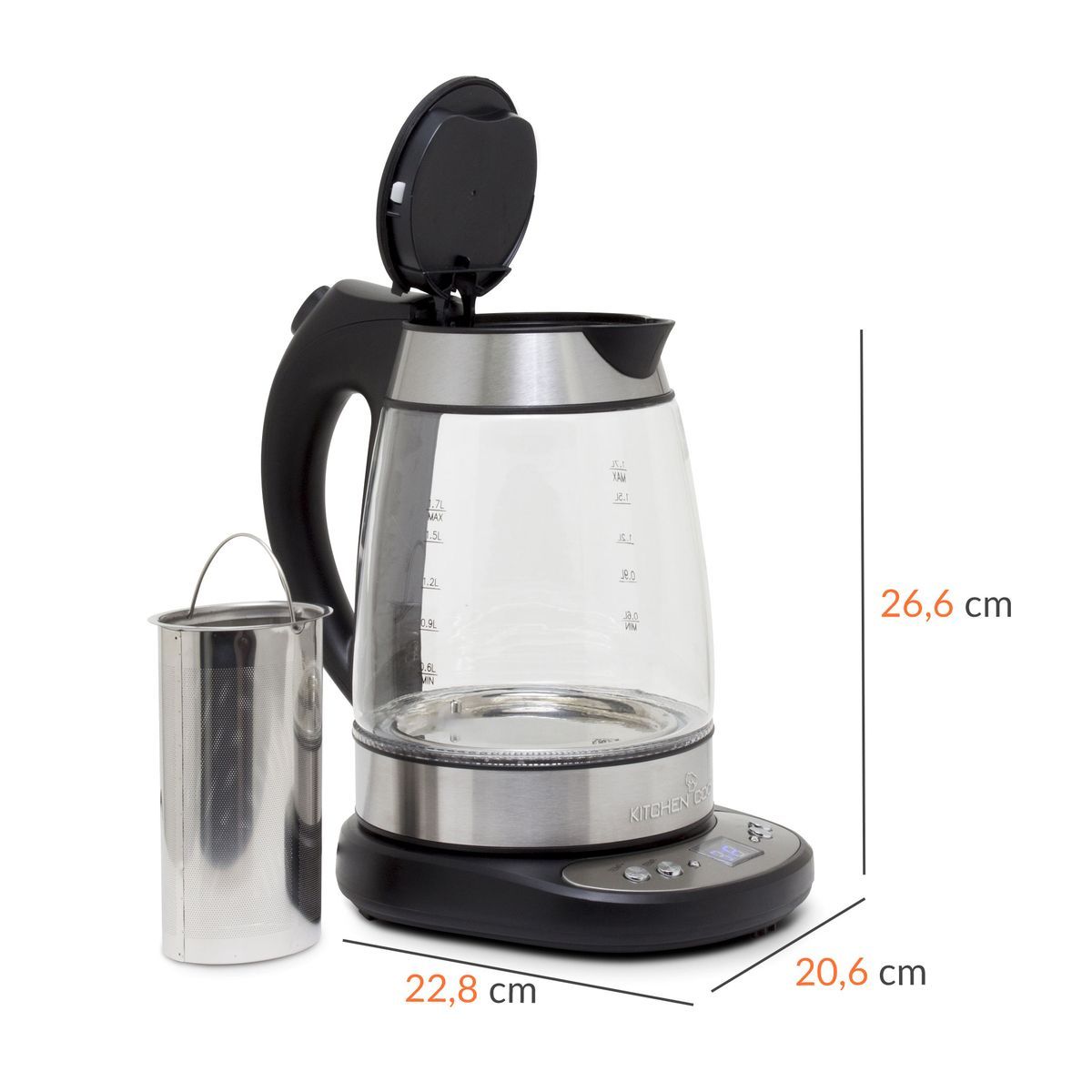 KITCHENCOOK Bouilloire électrique TEATIME température réglable - Verre
