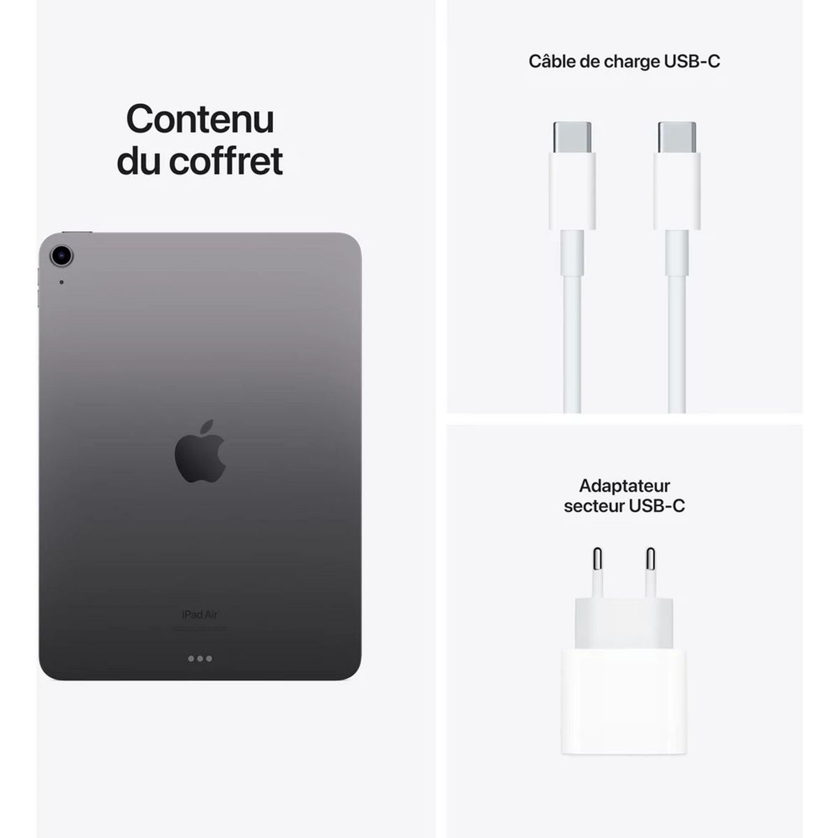 APPLE Tablette tactile IPAD AIR WIFI 64Go - Gris sidéral