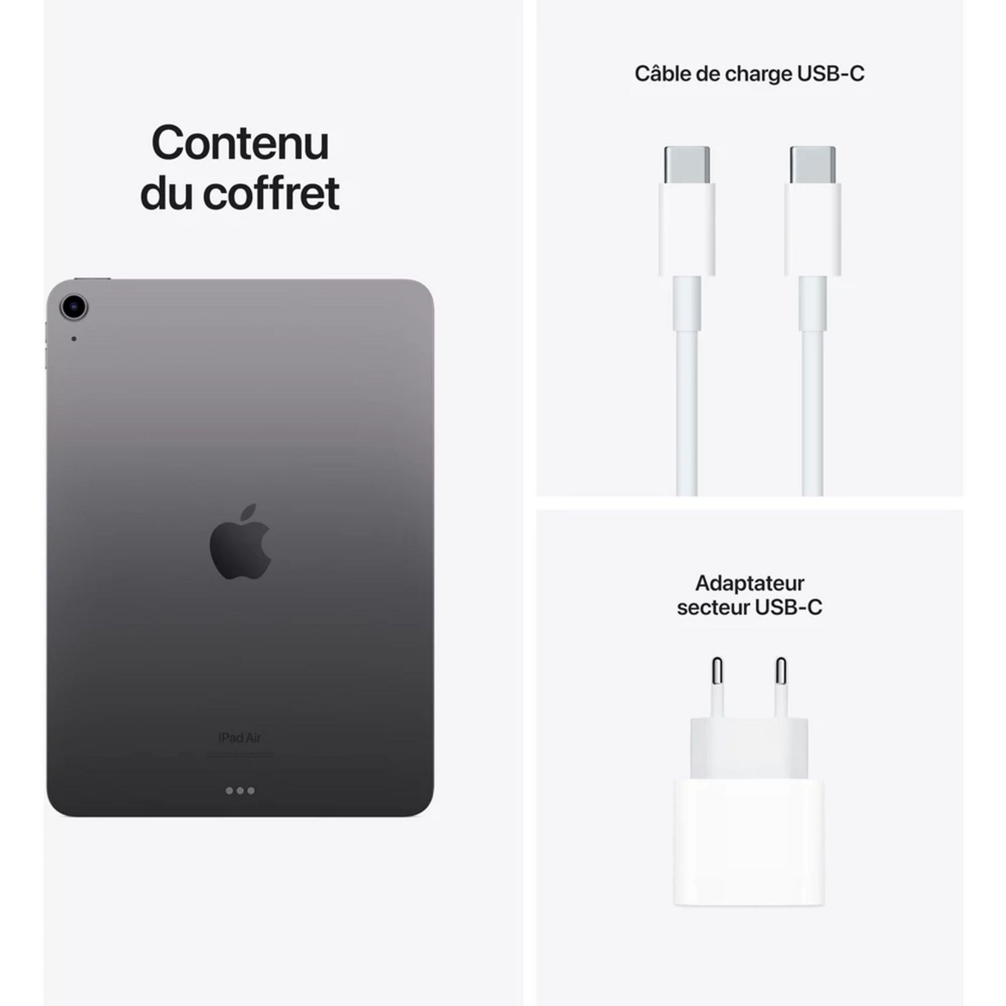 Voir la diapositive 4 : APPLE Tablette tactile IPAD AIR WIFI 64Go - Gris sidéral