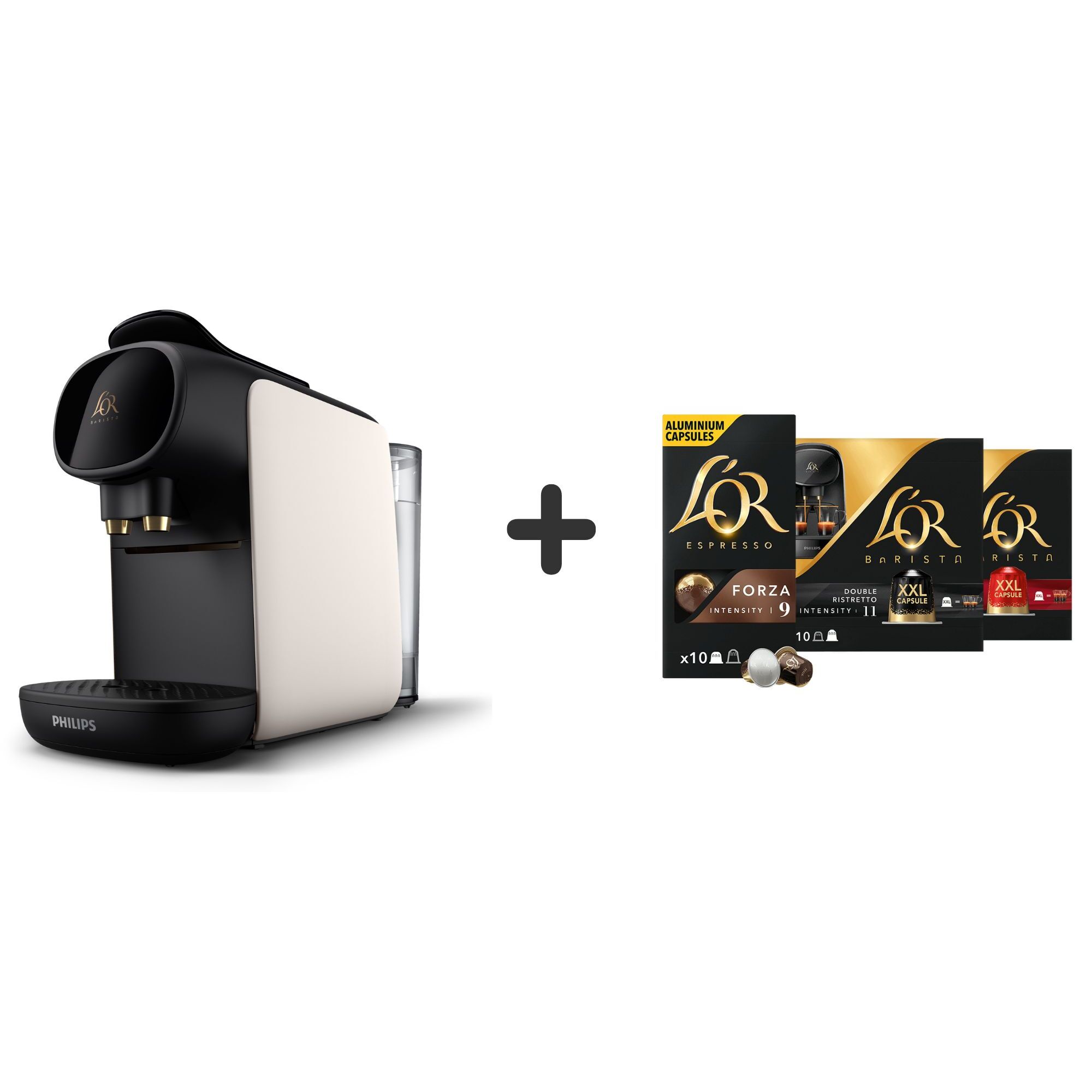Voir la diapositive 3 : L'OR Cafetière à dosette L'Or Barista LM9012/03 - Blanche