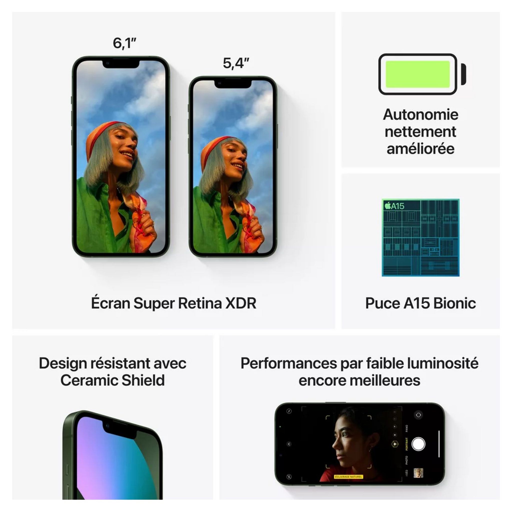 Voir la diapositive 6 : APPLE iPhone 13 - 128GO - Vert