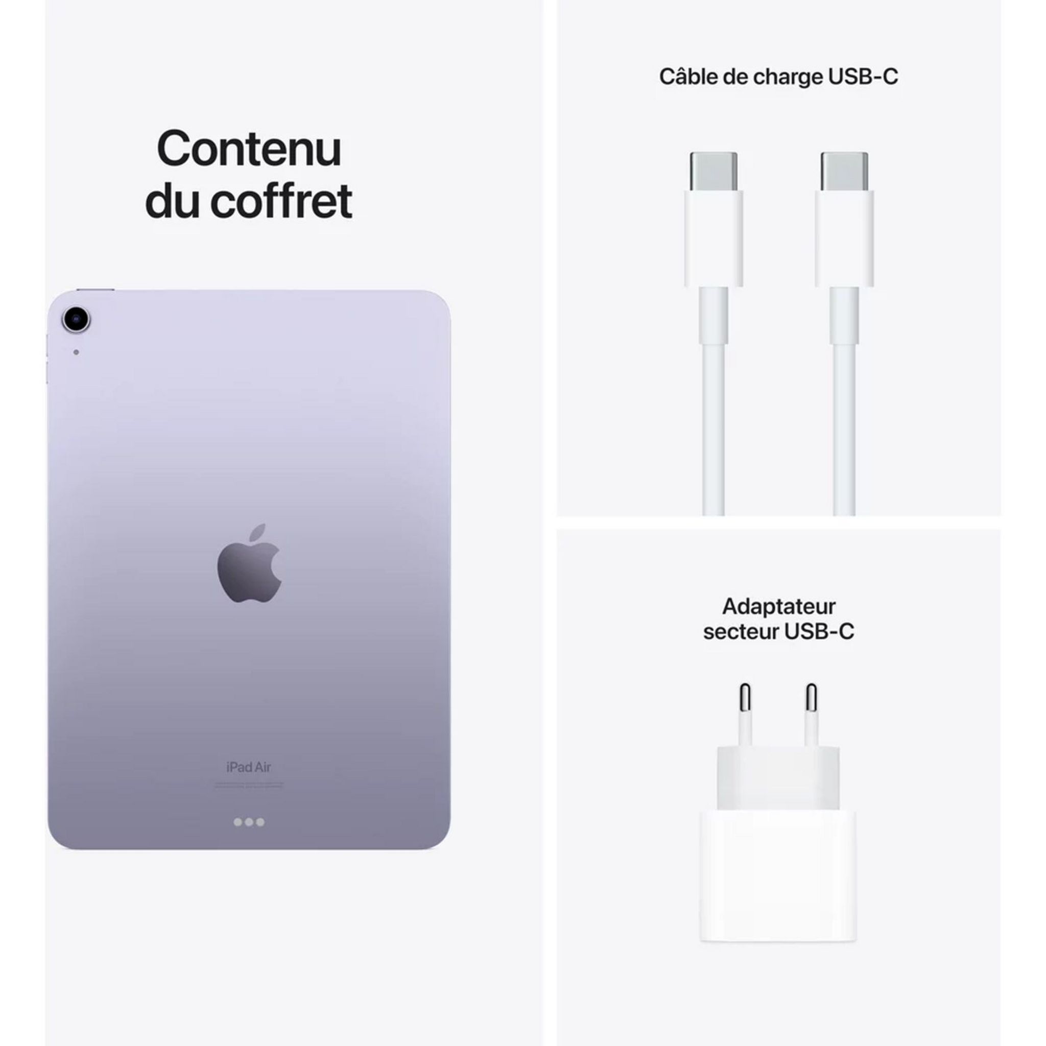 Voir la diapositive 4 : APPLE Tablette tactile IPAD AIR WIFI 64GO - Mauve