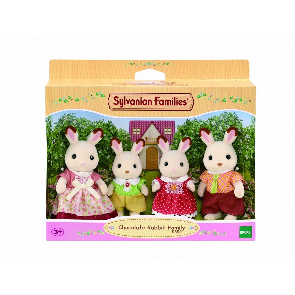 EPOCH D'ENFANCE Figurines La famille Lapins chocolat Sylvanian Families
