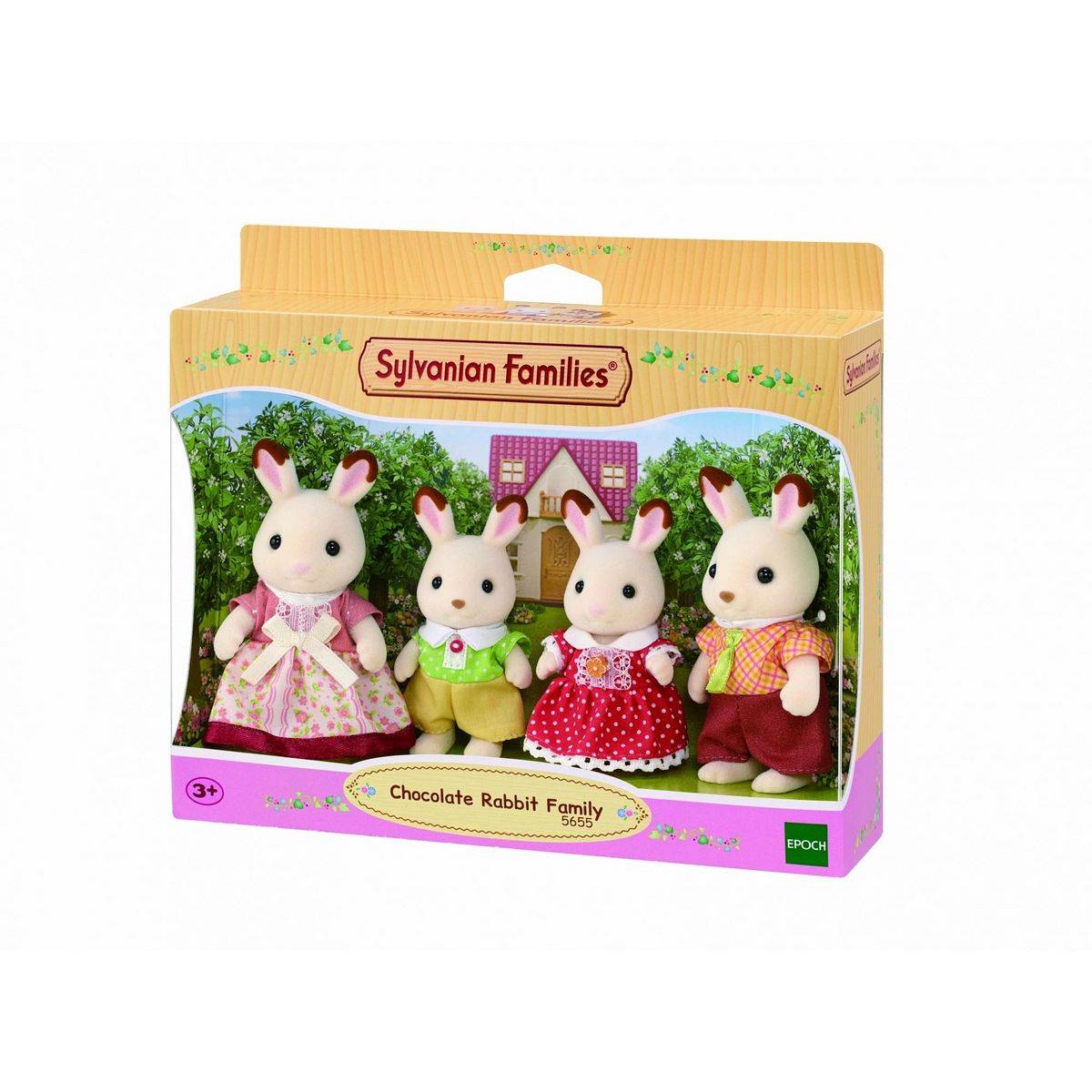 EPOCH D'ENFANCE Figurines La famille Lapins chocolat Sylvanian Families