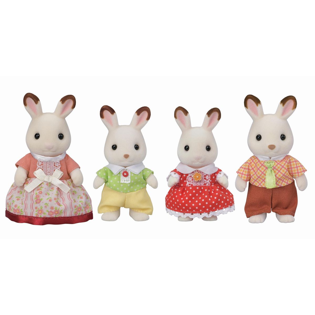 EPOCH D'ENFANCE Figurines La famille Lapins chocolat Sylvanian Families