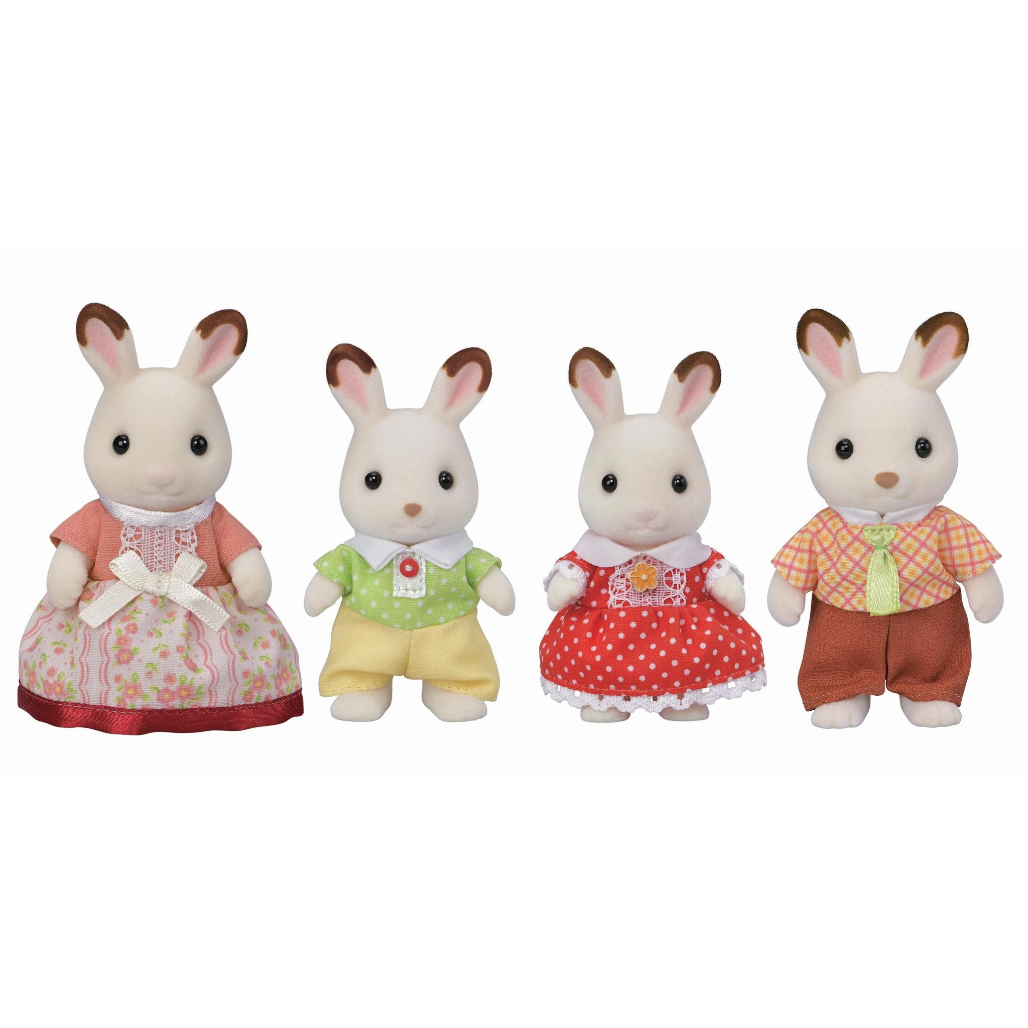 Voir la diapositive 5 : EPOCH D'ENFANCE Figurines La famille Lapins chocolat Sylvanian Families