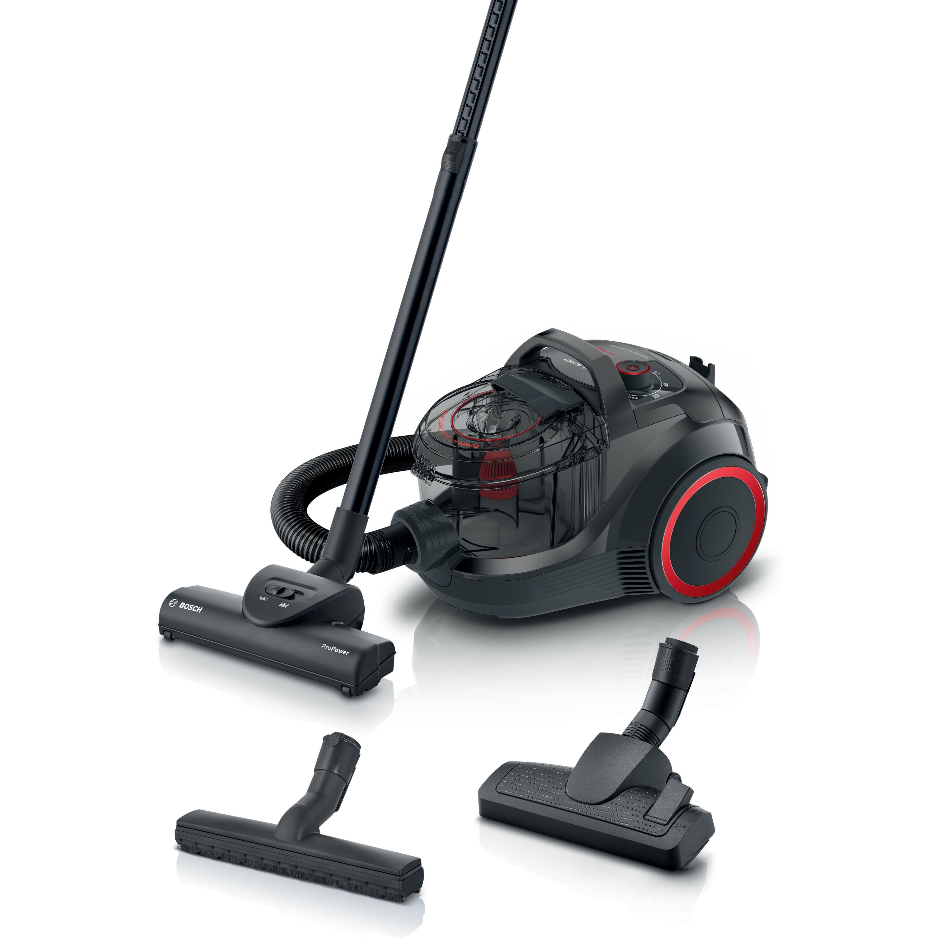 Voir la diapositive 3 : BOSCH Aspirateur traîneau sans sac BGS21POW2 - Noir