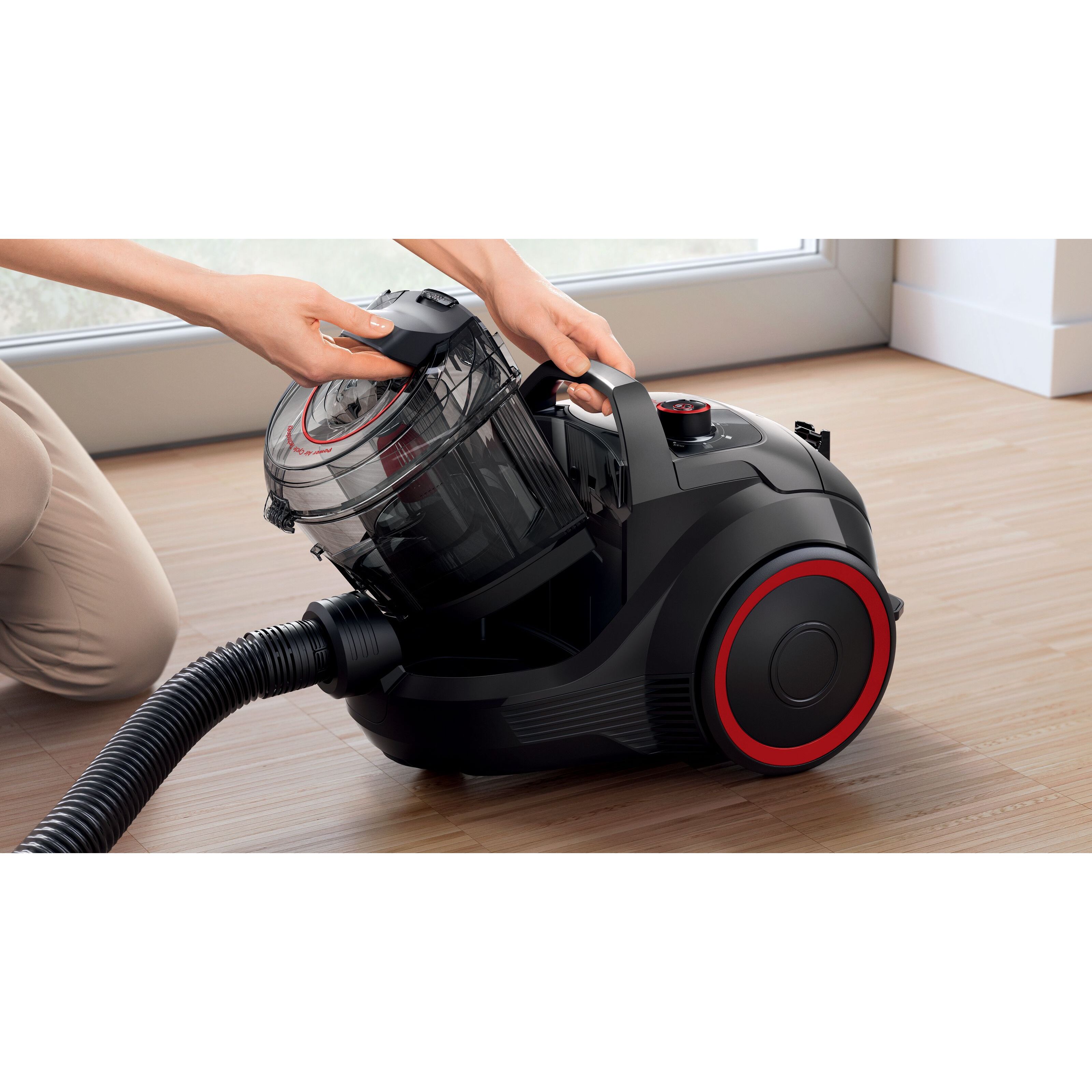 Voir la diapositive 9 : BOSCH Aspirateur traîneau sans sac BGS21POW2 - Noir