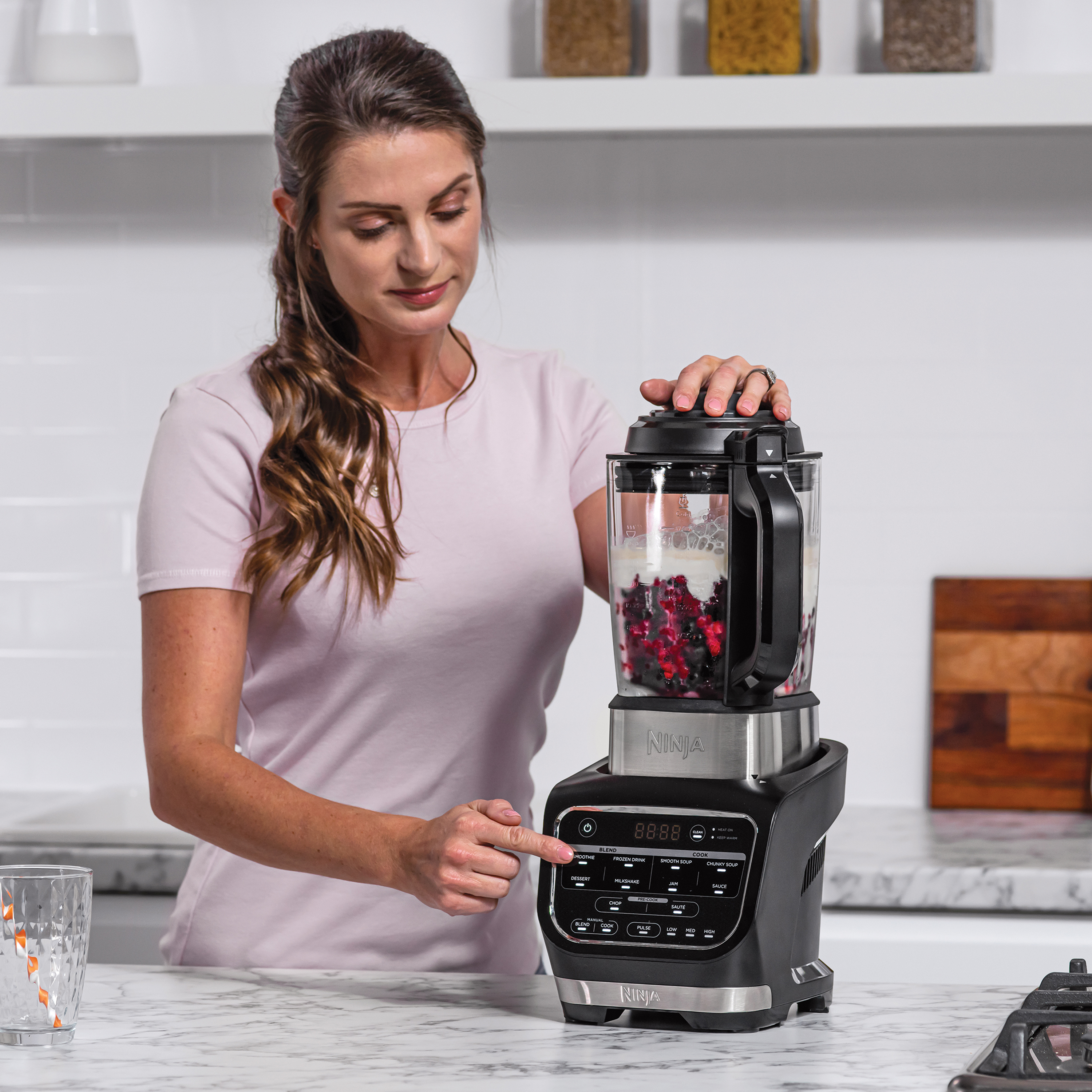 Voir la diapositive 3 : NINJA Blender chauffant bol en verre HB150EU Auto iQ - Noir