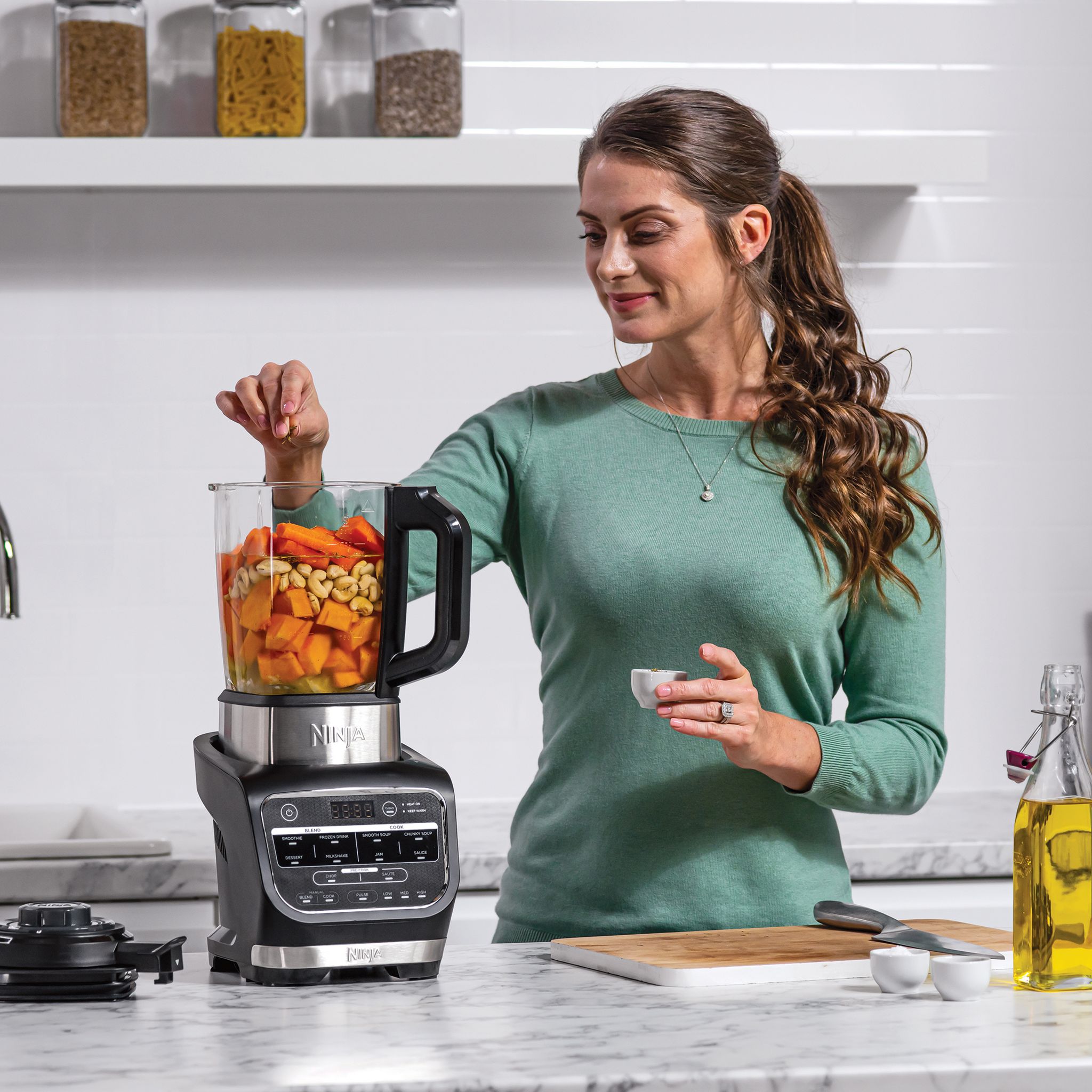 Voir la diapositive 5 : NINJA Blender chauffant bol en verre HB150EU Auto iQ - Noir