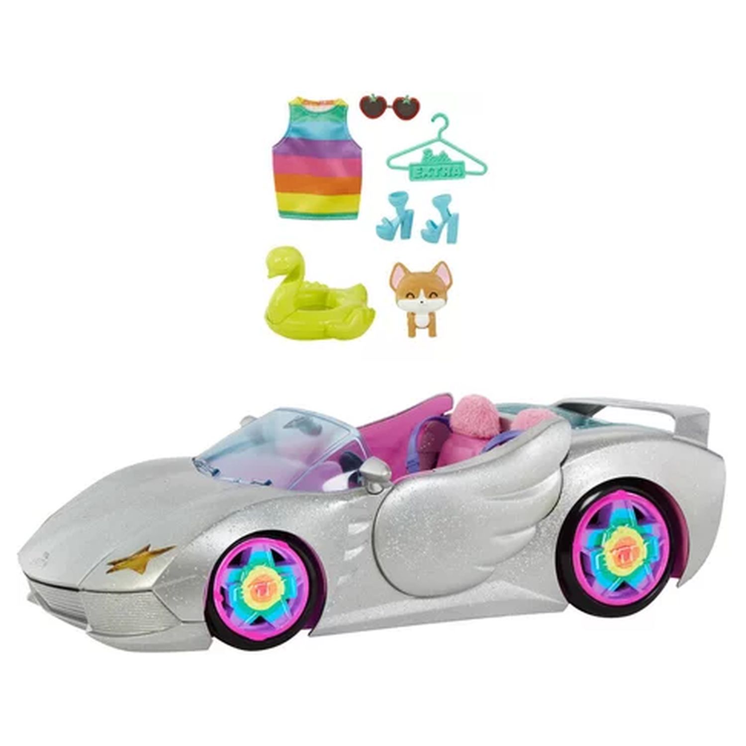 Voir la diapositive 3 : MATTEL Voiture décapotable Barbie extra