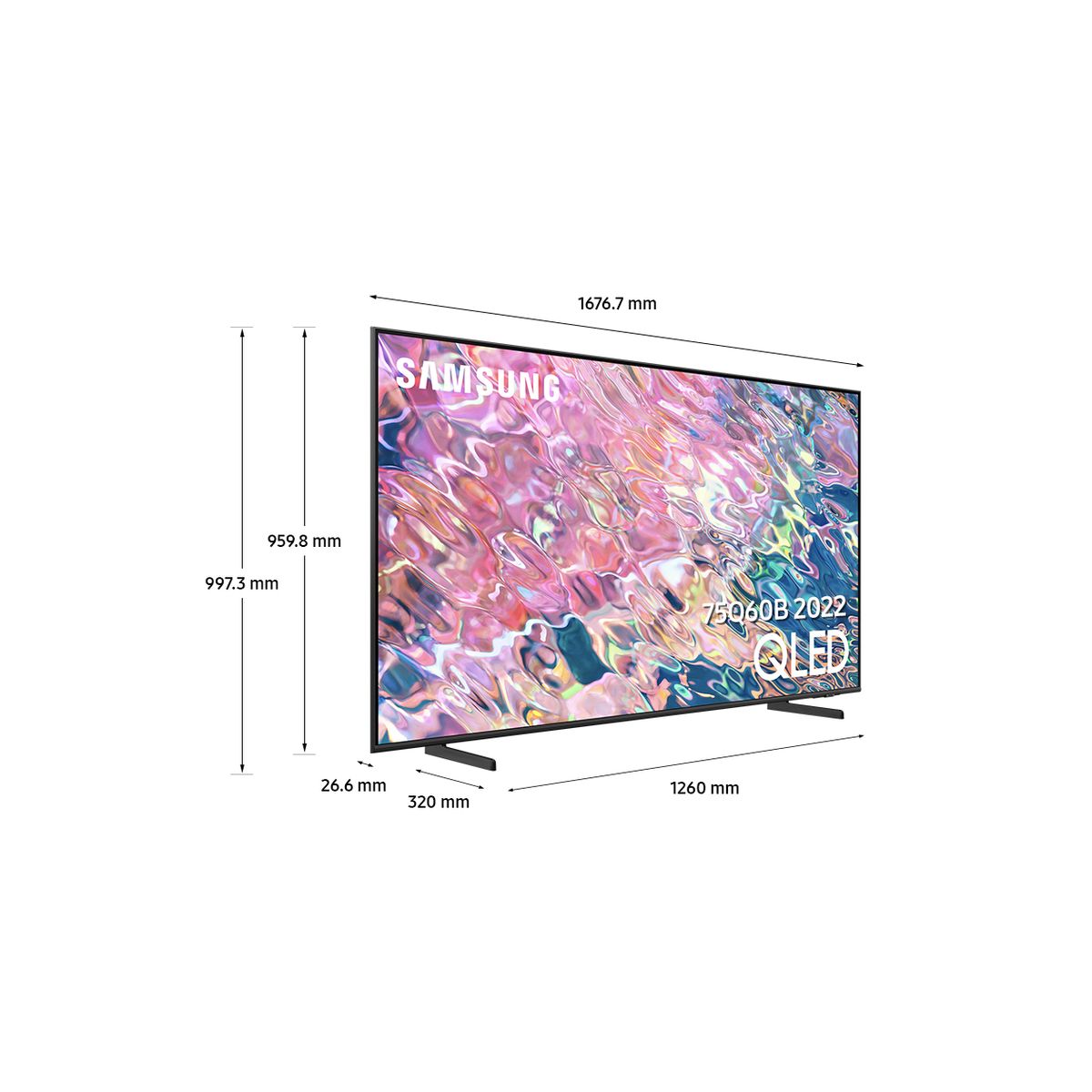 Voir la diapositive 7 : SAMSUNG SAMSUNG QE75Q60B 2022 TV QLED 4K UHD 189 cm Smart TV